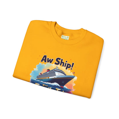 Aw Ship! Family Trip 2025 Unisex Crewneck Sweatshirt, Cruise