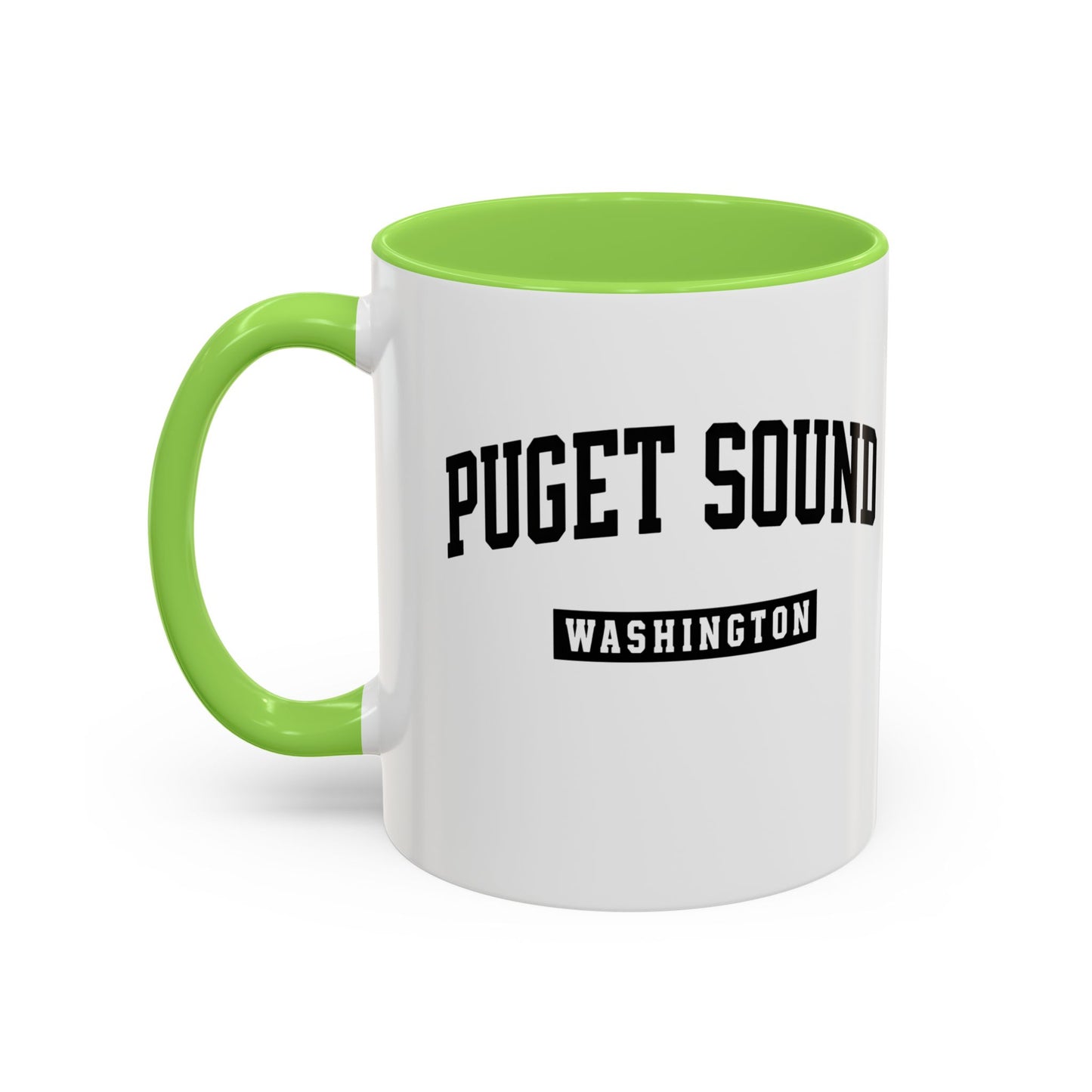 Seattle, Tacoma, Puget Sound Washington Accent Coffee Mug, Tacoma, Puget Sound Gift, Puget Sound WA, Washington Souvenir, Puget Sound Mug