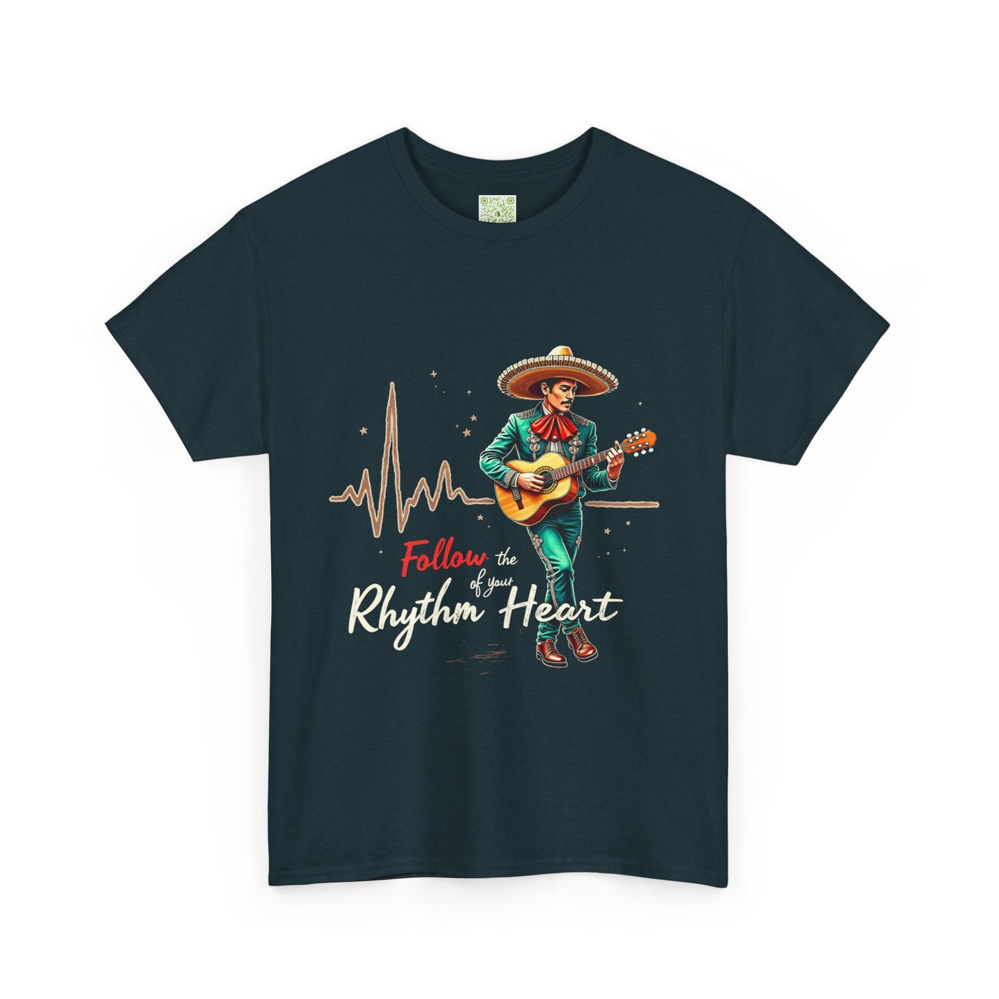 Viva la Vida Follow the Rhythm Heart Tee, Mexican Pride, Musical Vibe Tee, Mexican Pride Shirt, Concert Attire, Casual T-Shirt