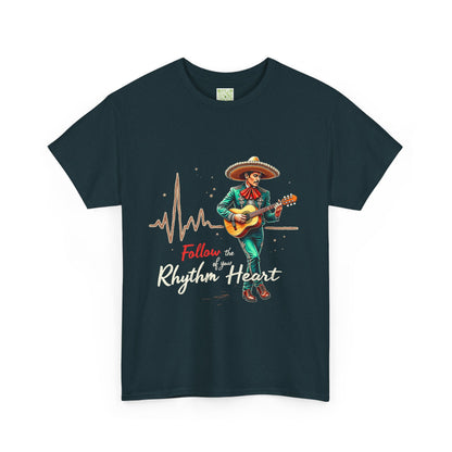 Viva la Vida Follow the Rhythm Heart Tee, Mexican Pride, Musical Vibe Tee, Mexican Pride Shirt, Concert Attire, Casual T-Shirt