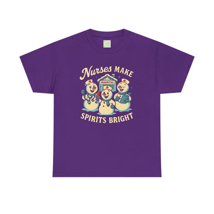 Nurses Make Spirits Bright Tee, Christmas Nurse Shirt, Nurse Holiday, Snowman Tshirt, Gift For Nurse, Nursing Christmas