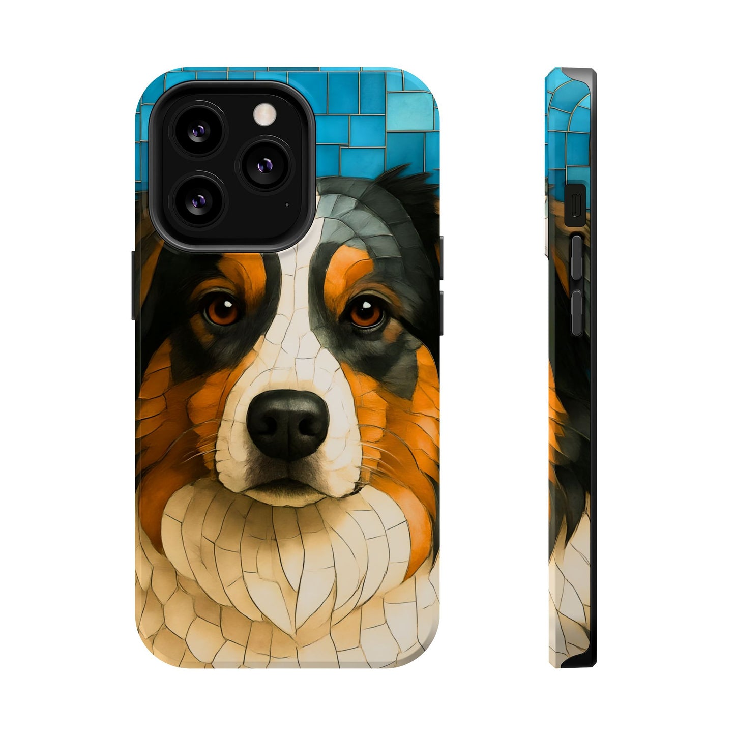 Australian Shepherd Mosaic Phone Case, iPhone Dog Case, Dog Lover Gift, Shepherd Dog Cover, Dog Phone Protector