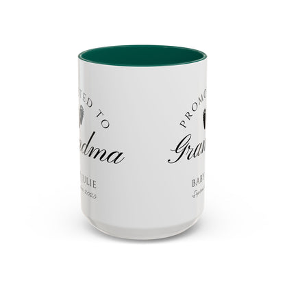 Promoted to Grandma Mug, Pregnancy Announcement Coffee Cup, Baby Reveal Gift, New Grandparent Mug, Grandma to Be Gift, Custom Baby Announcement