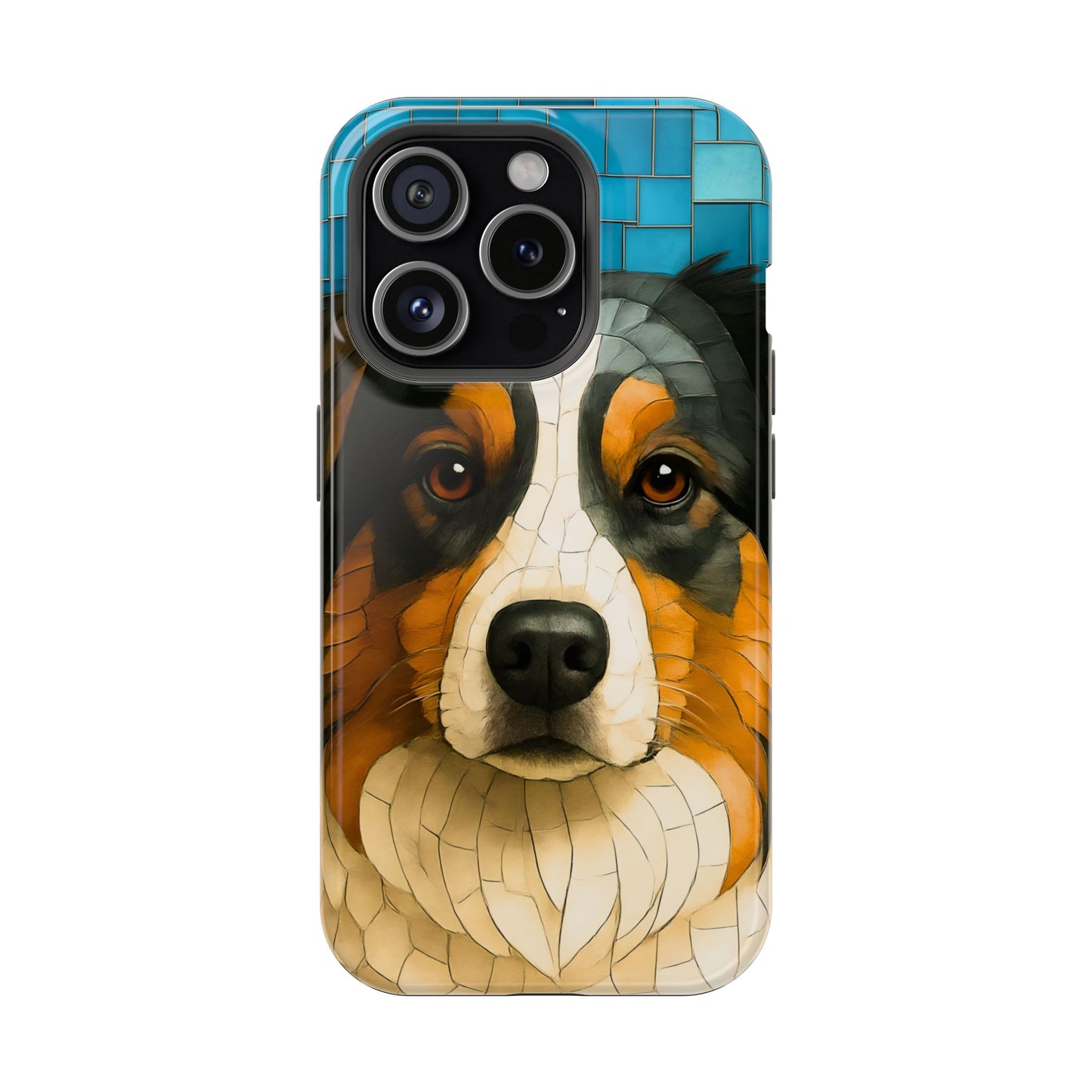 Australian Shepherd Mosaic Phone Case, iPhone Dog Case, Dog Lover Gift, Shepherd Dog Cover, Dog Phone Protector