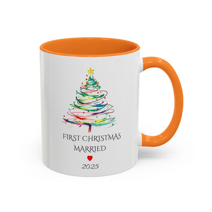 First Year Married Mug, Mr and Mrs Mug, Couple Mug, First Christmas Married, Just Married Gift, Newlywed Gift Ideas