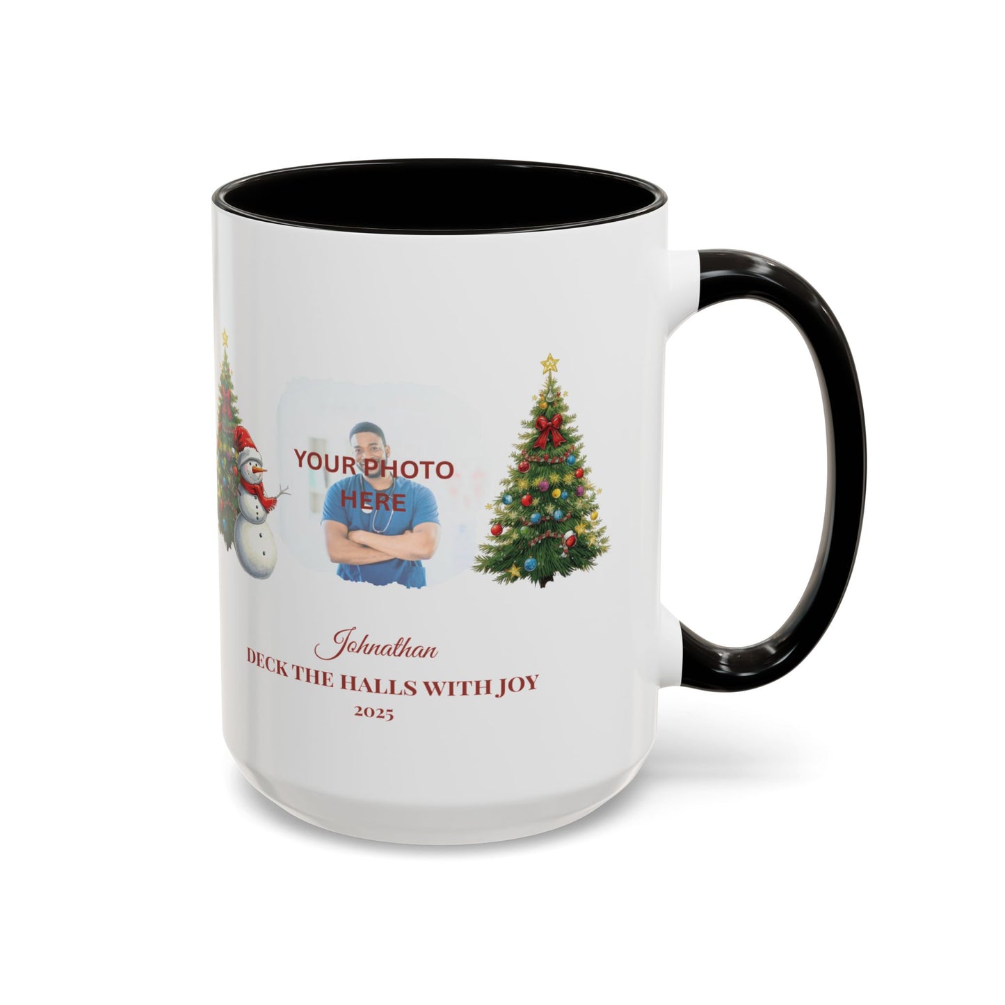 Personalized Snowman Mug with Custom Photo – Cute Christmas Cocoa Cup, Holiday Gift for Neighbors, Snowman Coffee Mug 2025