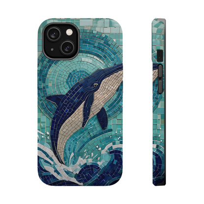 Whale Watching Mosaic iPhone Case, Whale Art, Unique Phone Case, Humpback Whale, Whale Gift, Marine Biology, Whale Watcher