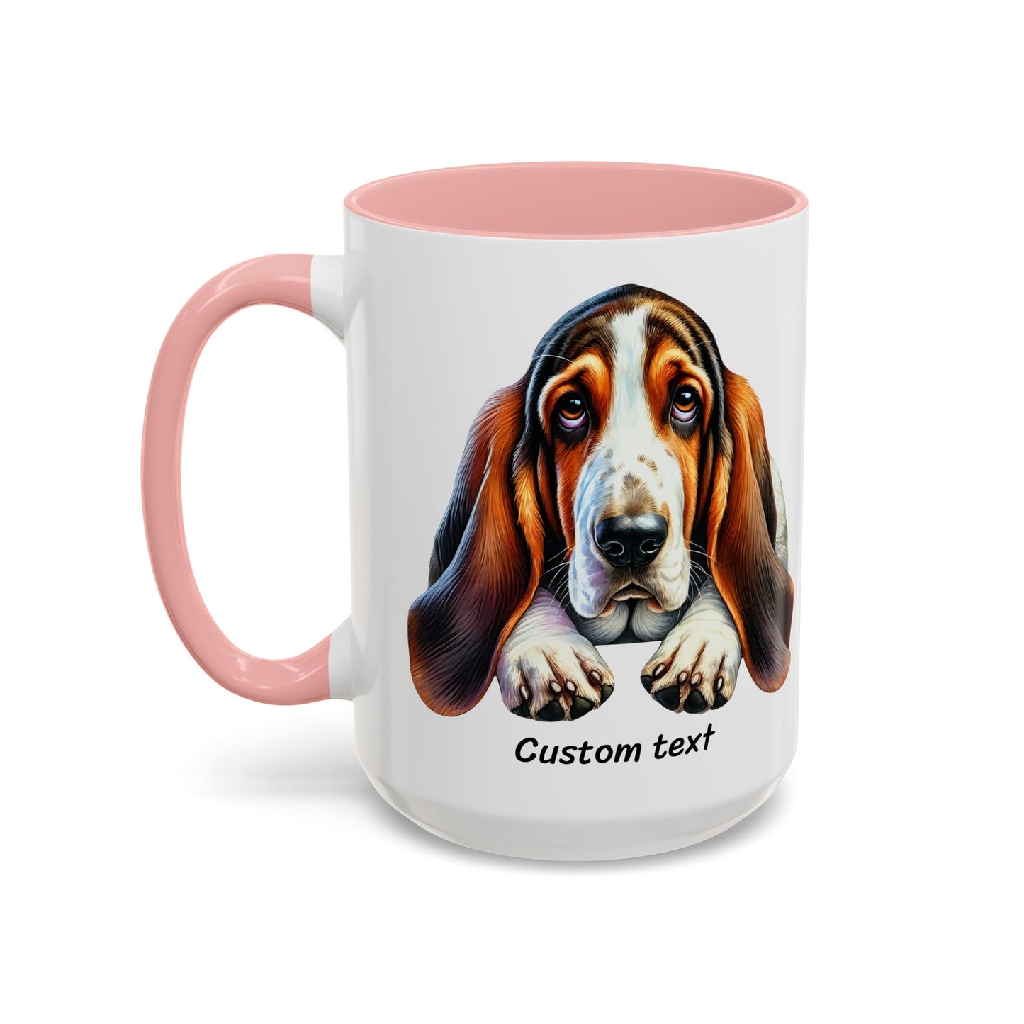 Funny Basset Hound Dog Lover Mug, Dog is Friendly, I am Not' Coffee Cup, Dog Mom Gift for Pet Lovers with Attitude and Humor