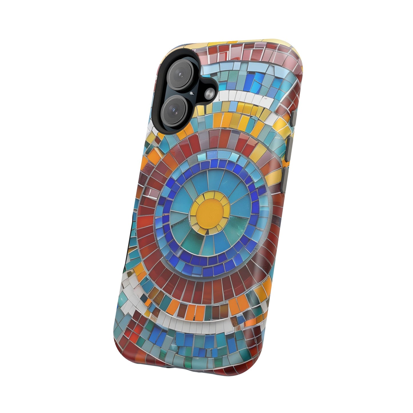 Vibrant Mosaic  iPhone Case - Colorful iPhone Cover, Unique Phone Accessory, MegSafe iPhone cover