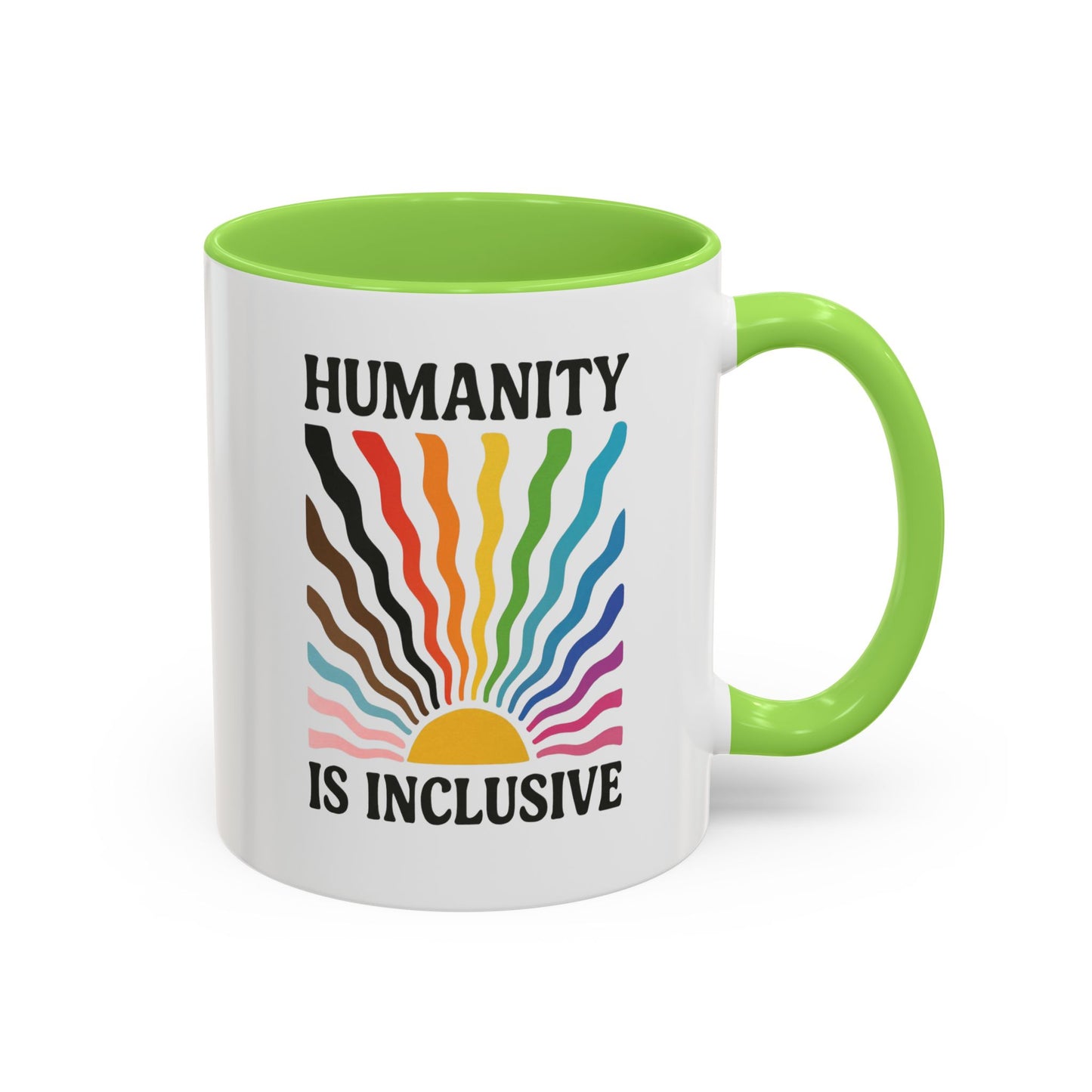 Pride Month Inclusive Humanity Coffee Mug, Pridemonth Merch, Bisexual Mug, Queer Mug, LGBT Mug, Lesbian Pride Mug