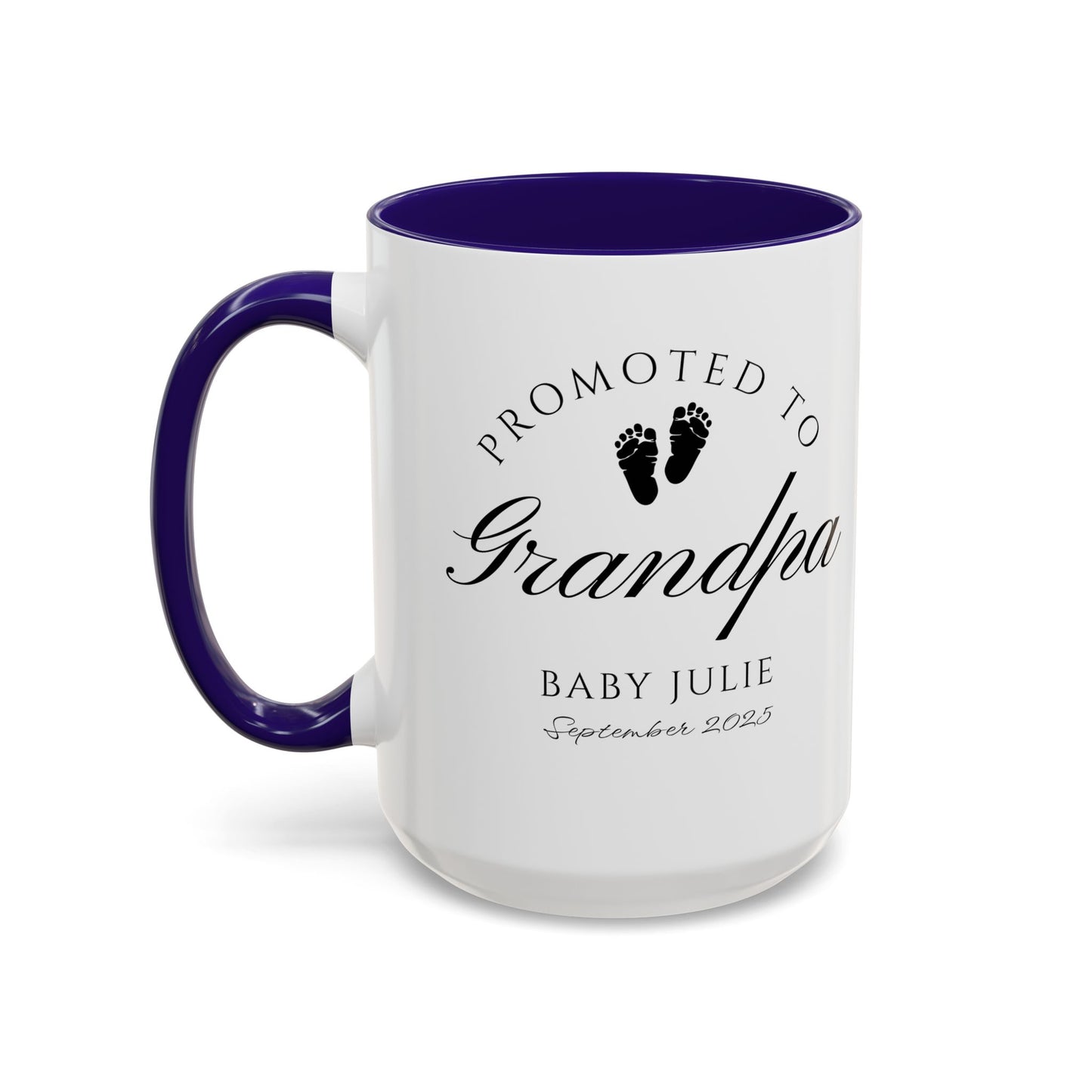 Promoted to Grandpa Mug, Personalized New Grandpa Gift 2025, Custom Baby Announcement Coffee Cup, Pregnancy Reveal for Grandfather, First Grandchild Gift