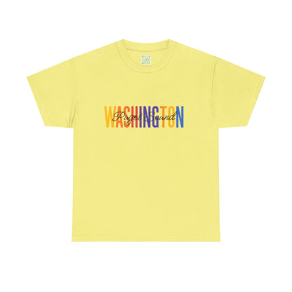 Colorful Puget Sound Washington Tee, Unisex Cotton Shirt, Tacoma Souvenir, Puget Sound Gift, Washington Souvenir