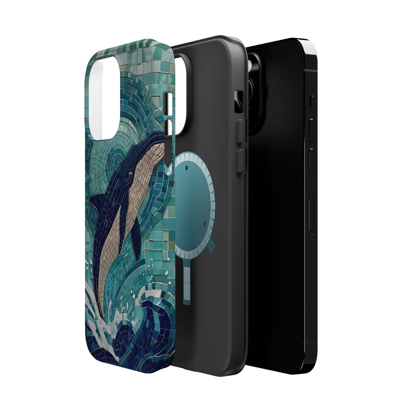 Whale Watching Mosaic iPhone Case, Whale Art, Unique Phone Case, Humpback Whale, Whale Gift, Marine Biology, Whale Watcher