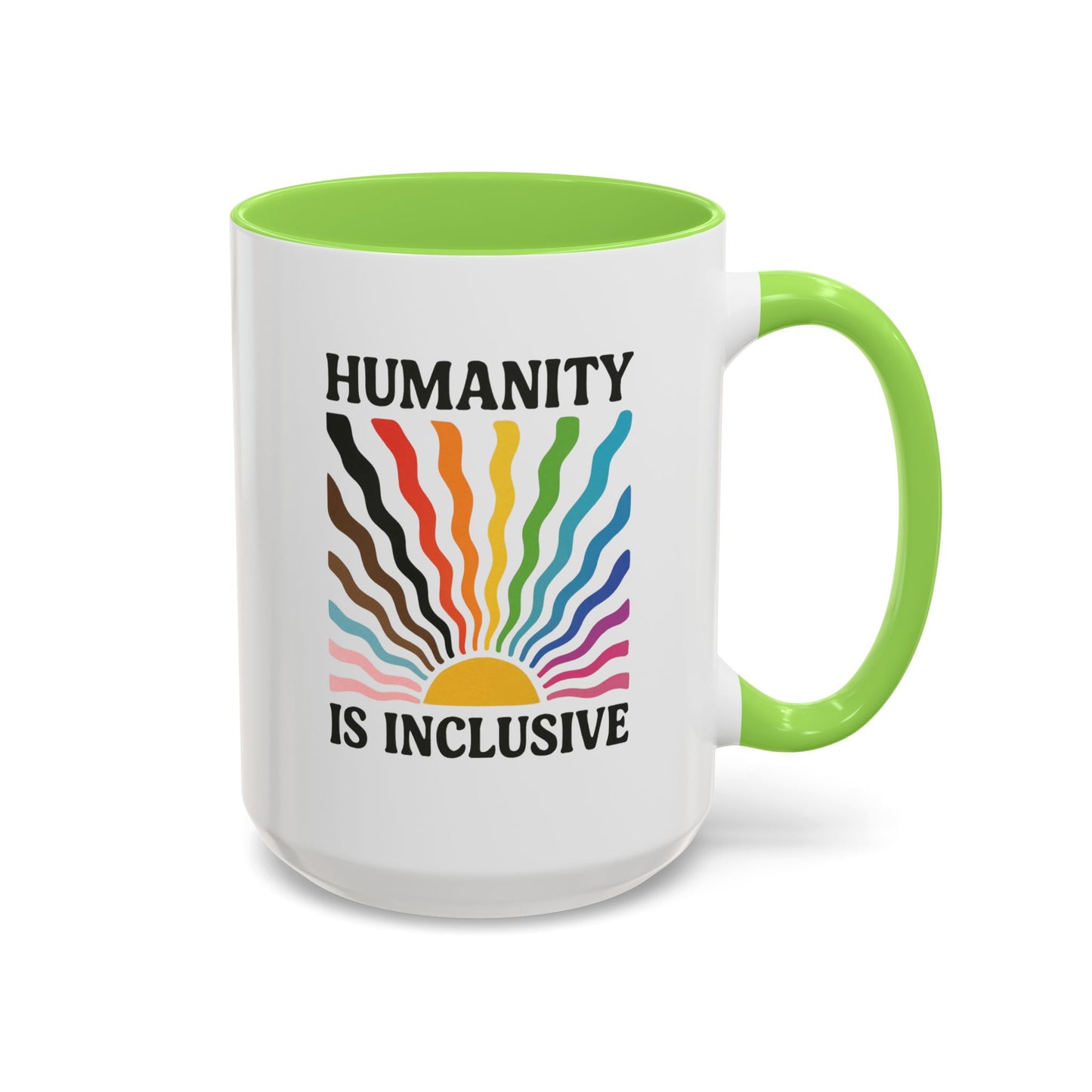 Pride Month Inclusive Humanity Coffee Mug, Pridemonth Merch, Bisexual Mug, Queer Mug, LGBT Mug, Lesbian Pride Mug