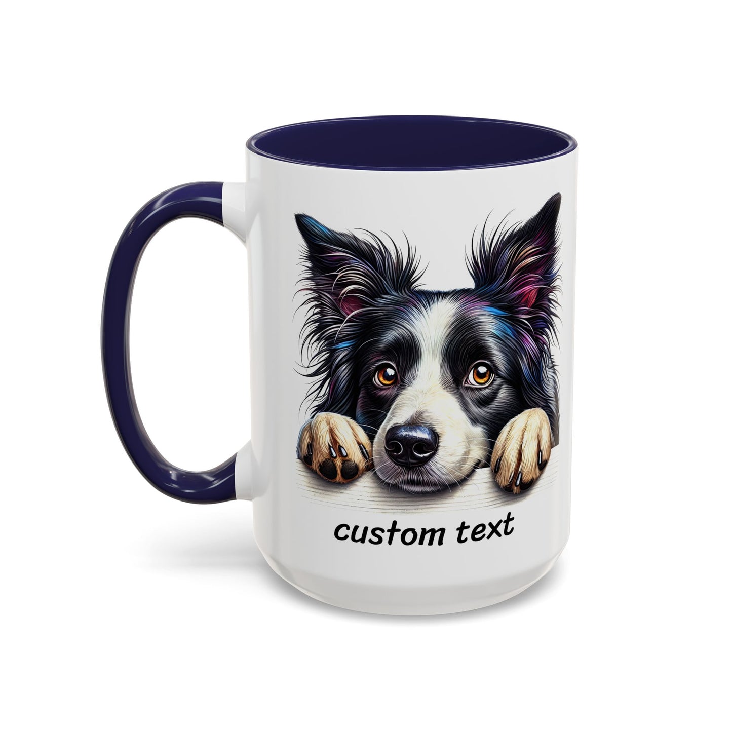 Funny Dog Lover Border Collie Accent Mug - "Dog is Friendly, I am Not"