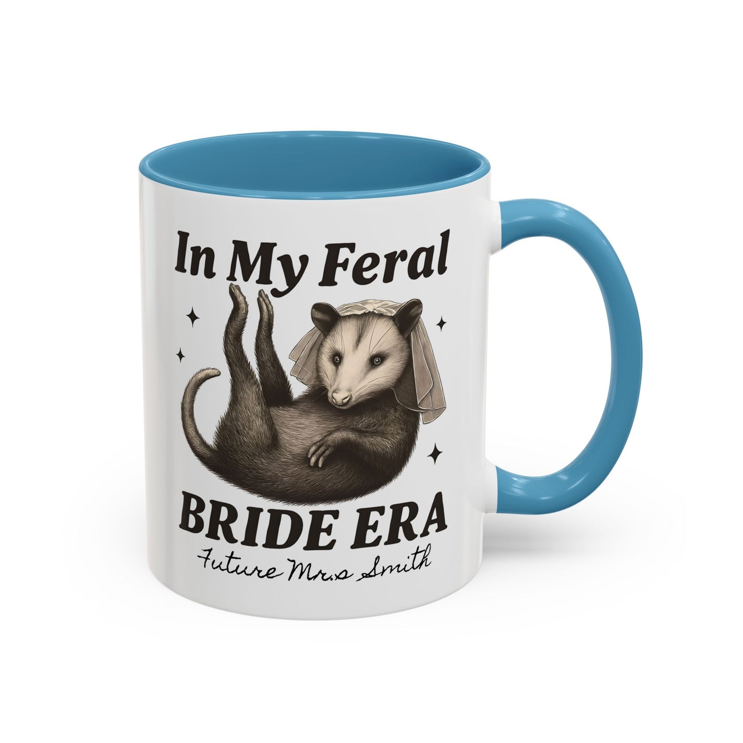 Feral Bride Era Coffee Mug, Funny Bride Mug, In My Feral Era Mug, Opossum Bride Mug, Bride Gift Idea, Quirky Bride Gift