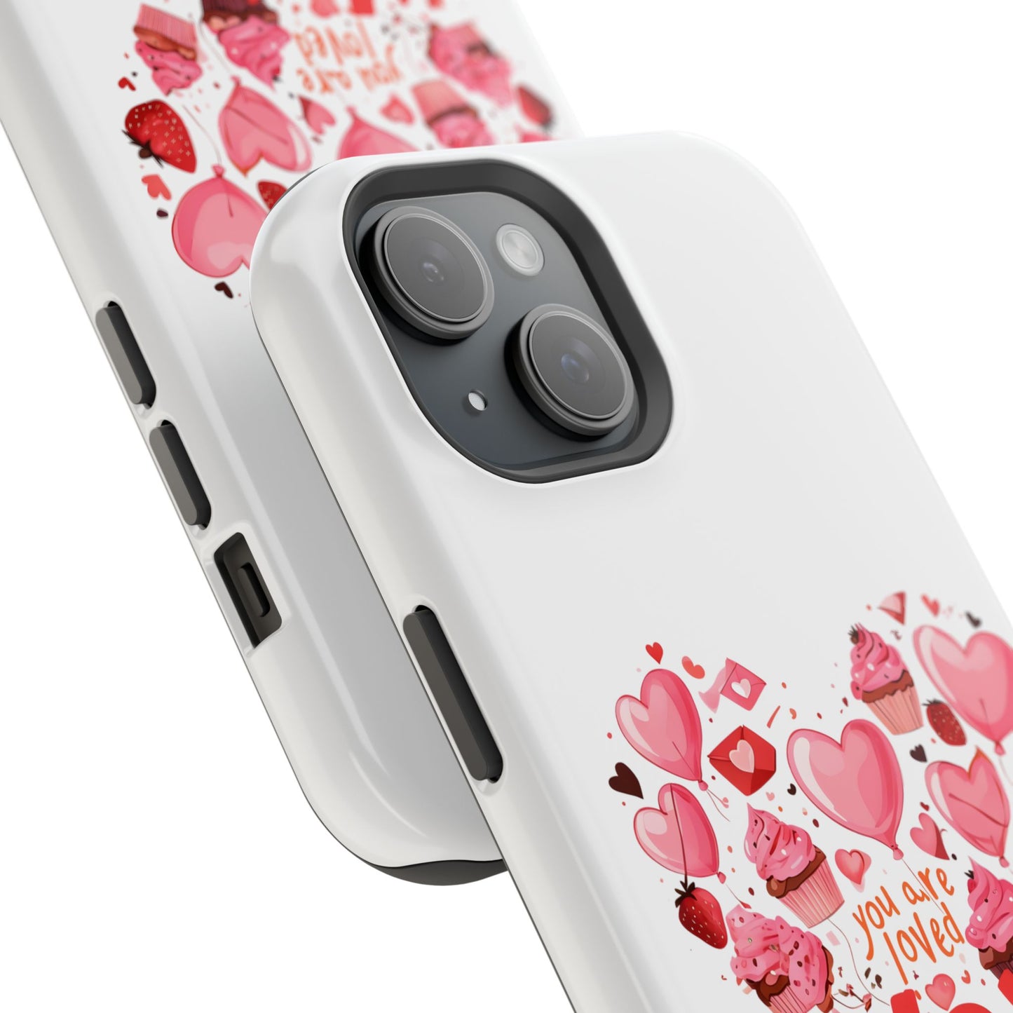 Valentine's Day Magnetic Tough Cases, Cute Phone Cover, Gift for Her, Love Heart Design, Personalizable Tech Accessory