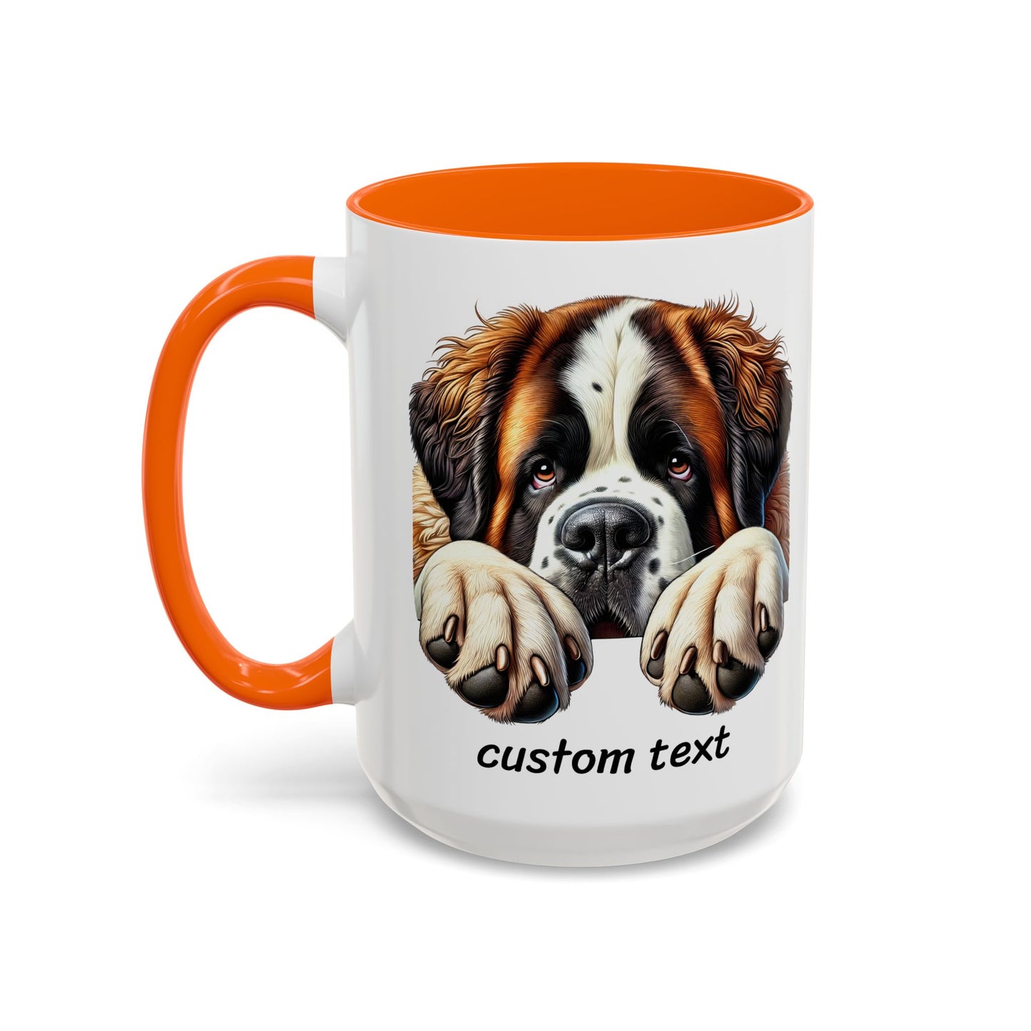 Funny Dog Lover Saint Bernard Accent Mug - "Dog is Friendly, I am Not"