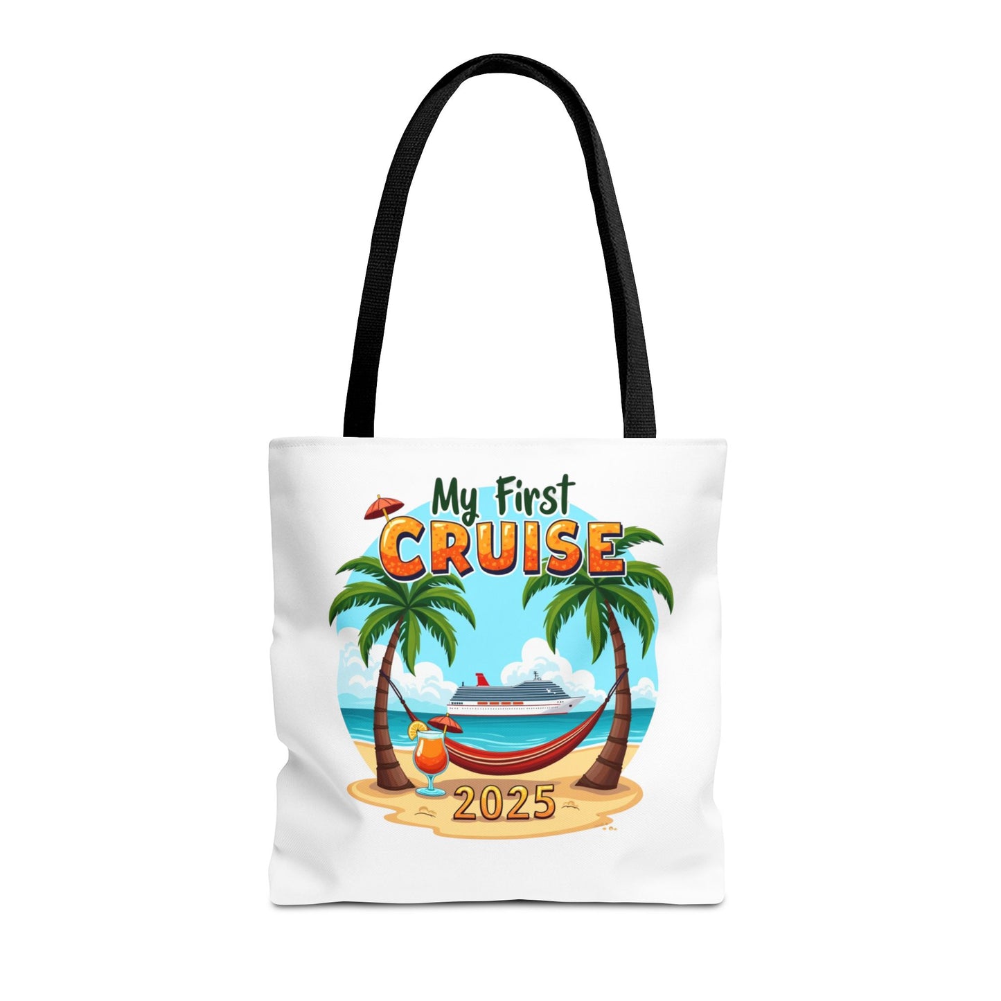 My First Cruise Tropical Tote Bag 2025, Stylish Travel Tote, Cruise Squad 2025 Bag, Family Vacation Gift, Beach Bag