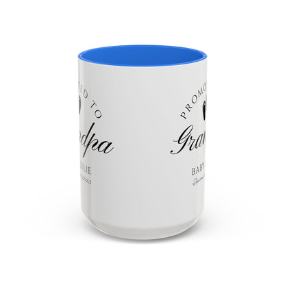 Promoted to Grandpa Mug, Personalized New Grandpa Gift 2025, Custom Baby Announcement Coffee Cup, Pregnancy Reveal for Grandfather, First Grandchild Gift