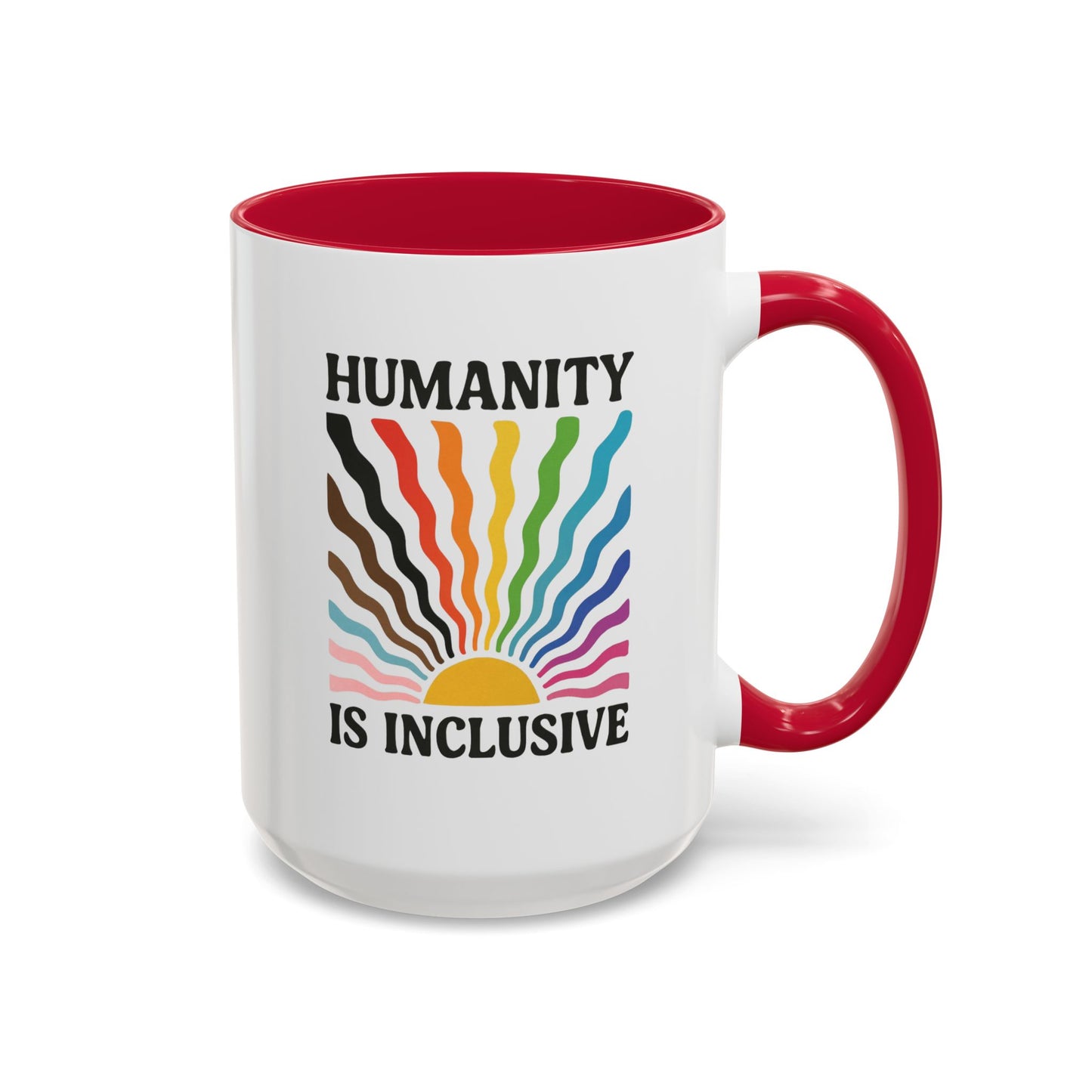 Pride Month Inclusive Humanity Coffee Mug, Pridemonth Merch, Bisexual Mug, Queer Mug, LGBT Mug, Lesbian Pride Mug
