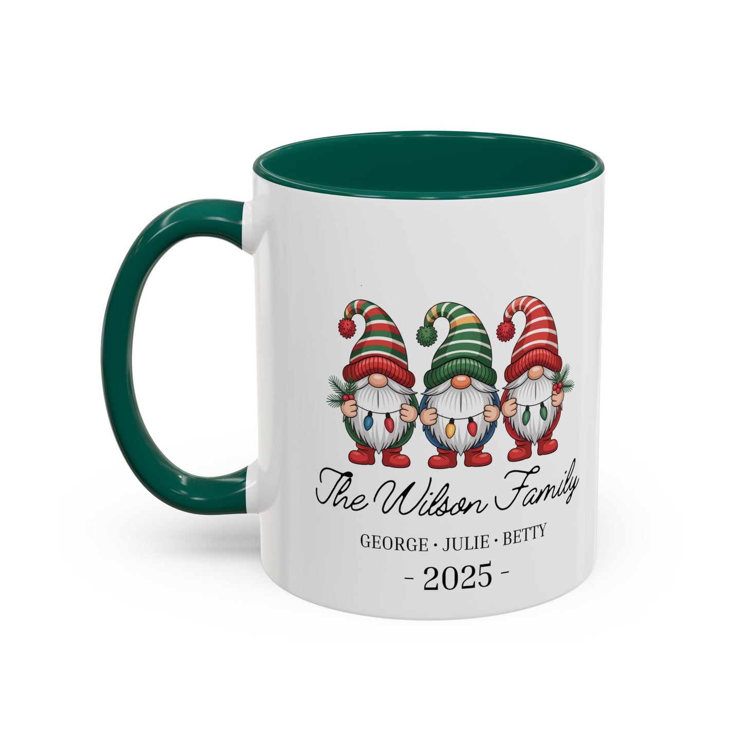 gnome mug, Personalized Family Gnome Christmas Mug, Custom Family Name 2025 Coffee Cup, Cute Holiday Gift for Family, Christmas Gnome Mug Keepsake