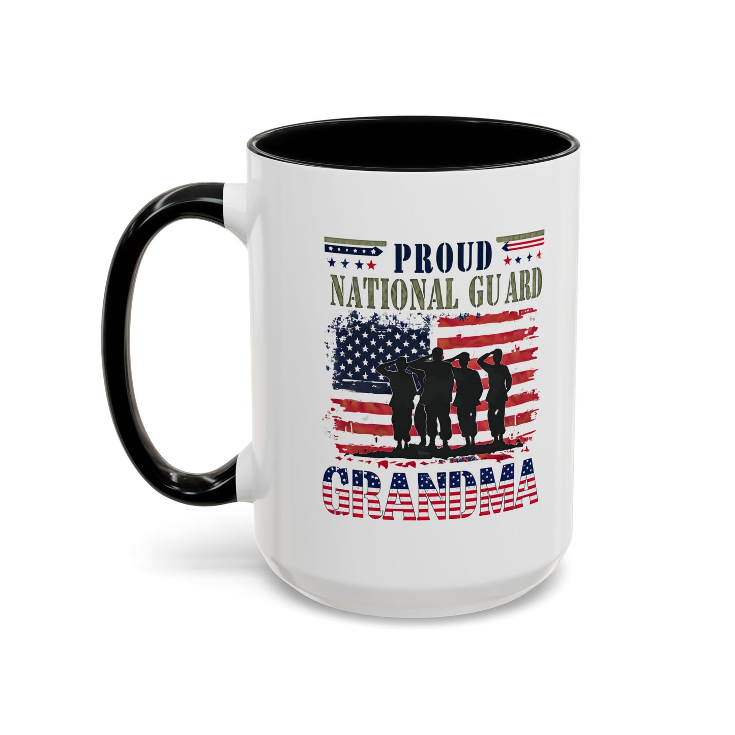 Patriotic National Guard Grandma Mug, Army National Guard, Gift for Heroes, Veteran Appreciation, Military Family Gift
