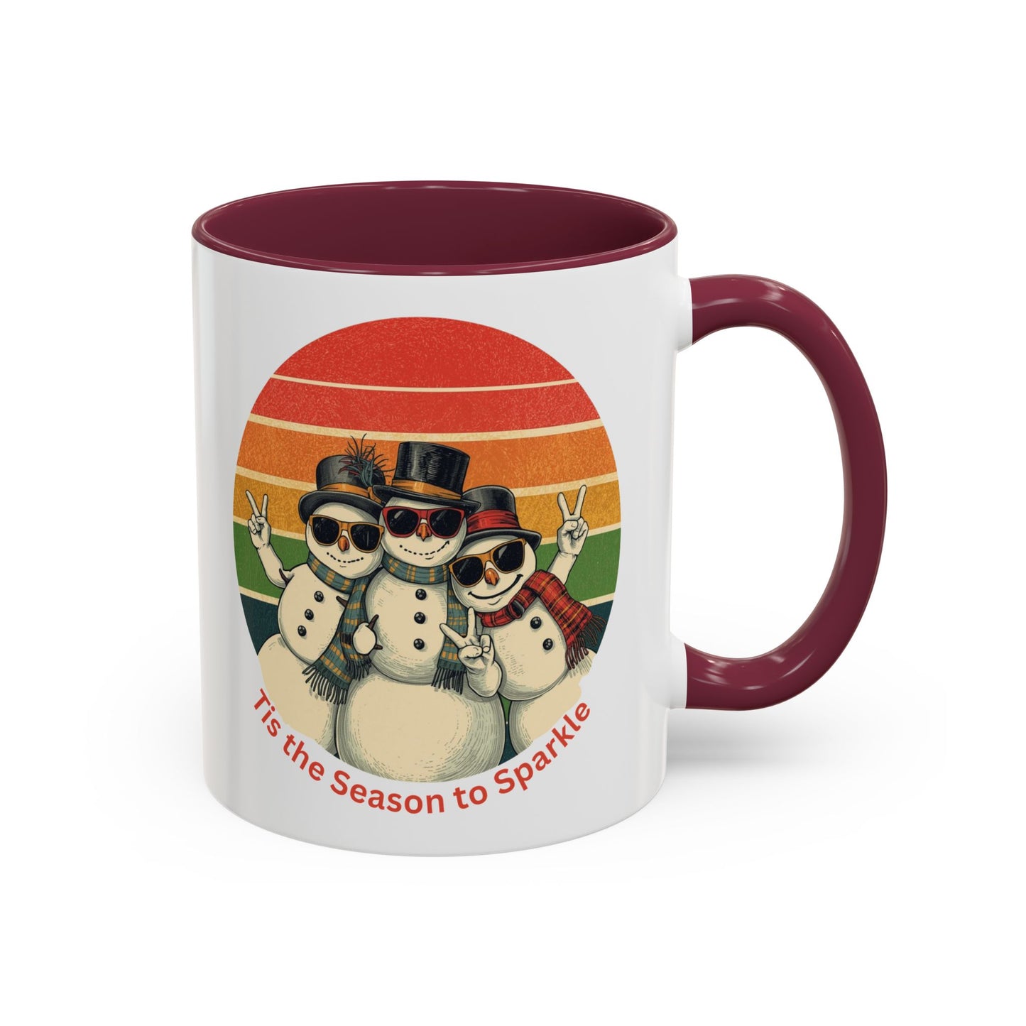 Retro Winter Snowman Mug, Christmas Mug, Nurse Holiday Gift, Gift for Nurse, Nursing Christmas, Nurse Gift, Snowman Mug