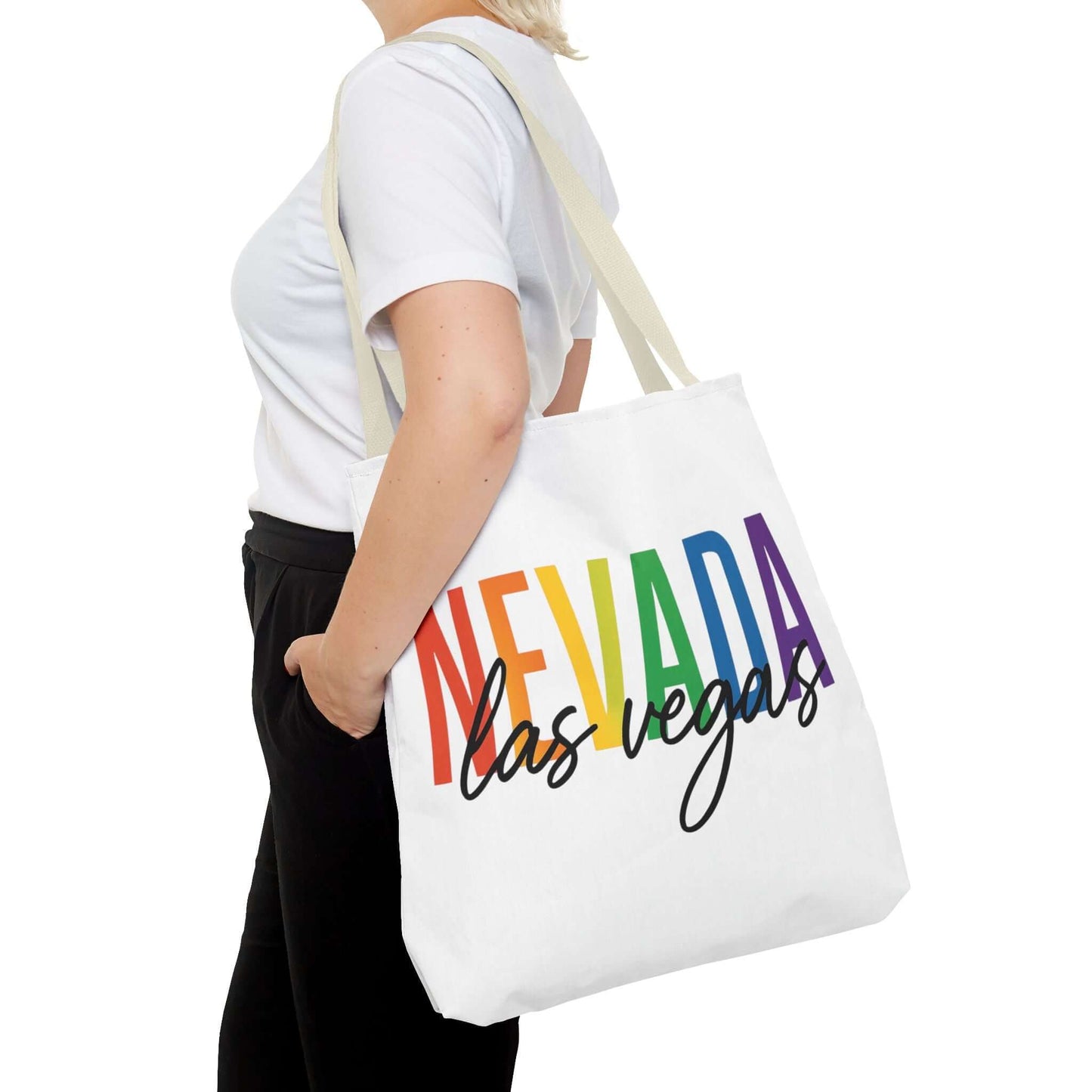 Pride Las Vegas Nevada Tote, Pride Month Tote, Bisexual Pride Bag, LGBT Tote, Transgender Gift, Lesbian Tote, Equal Rights Bag