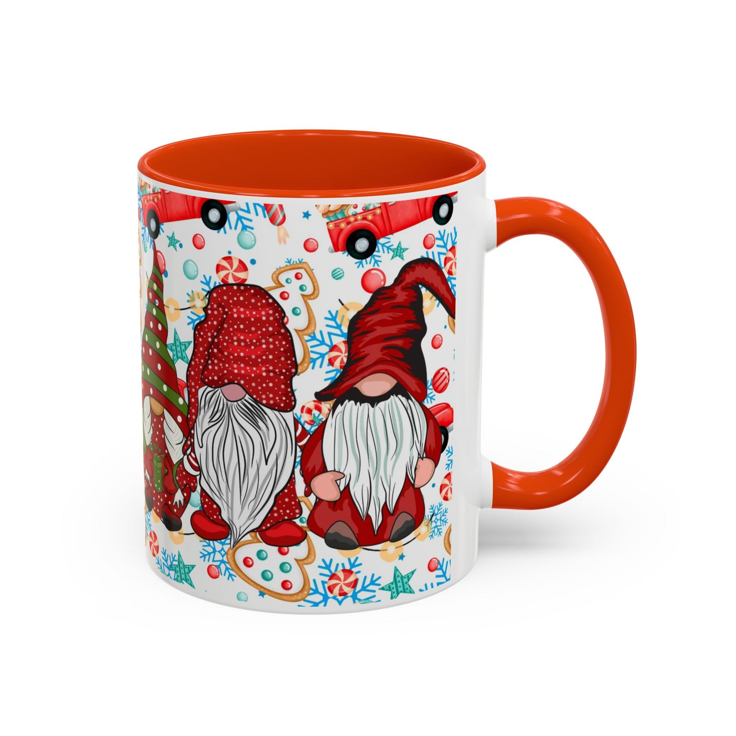 Gingerbread Christmas Gnome Mug with Cookies and Candy, Cute Holiday Coffee Cup, Festive Gnome Lover Gift, Winter Hot Cocoa Mug, Holiday Kitchen Drinkware