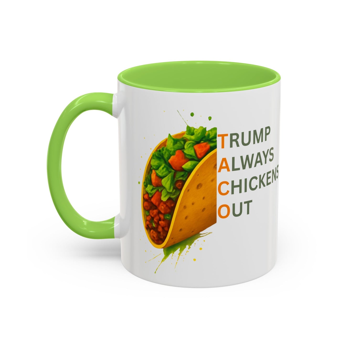 Trump Always Chickens Out TACO Mug, Subtle Anti Trump, Democrat Gift Mug, Funny Liberal Gift, Political Mug