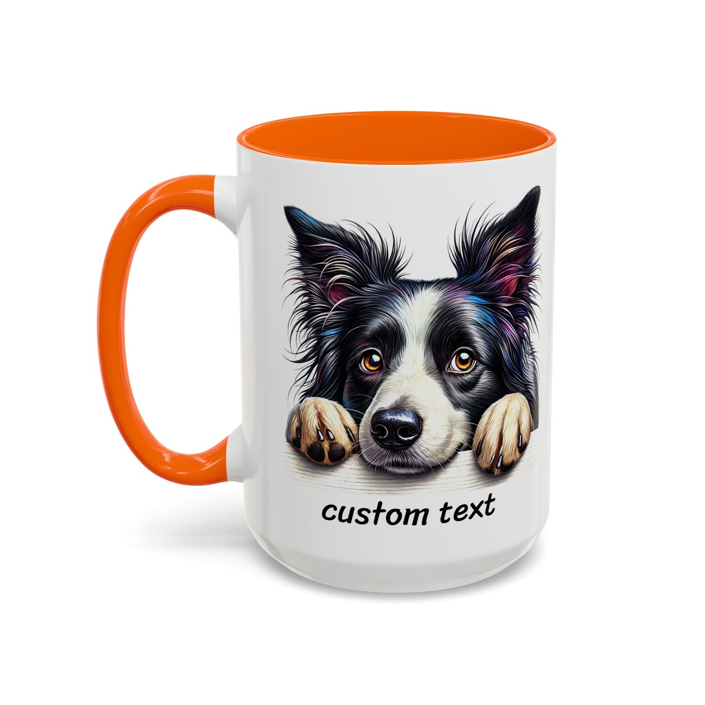 Funny Dog Lover Border Collie Accent Mug - "Dog is Friendly, I am Not"