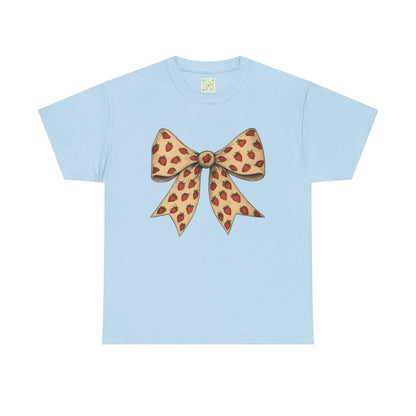 Strawberry Coquette Bow Shirt, Cute Summer Shirt, Summer Vibes, Strawberry Season Tee, Coquette Summer, Strawberry Top
