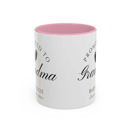 Promoted to Grandma Mug, Pregnancy Announcement Coffee Cup, Baby Reveal Gift, New Grandparent Mug, Grandma to Be Gift, Custom Baby Announcement
