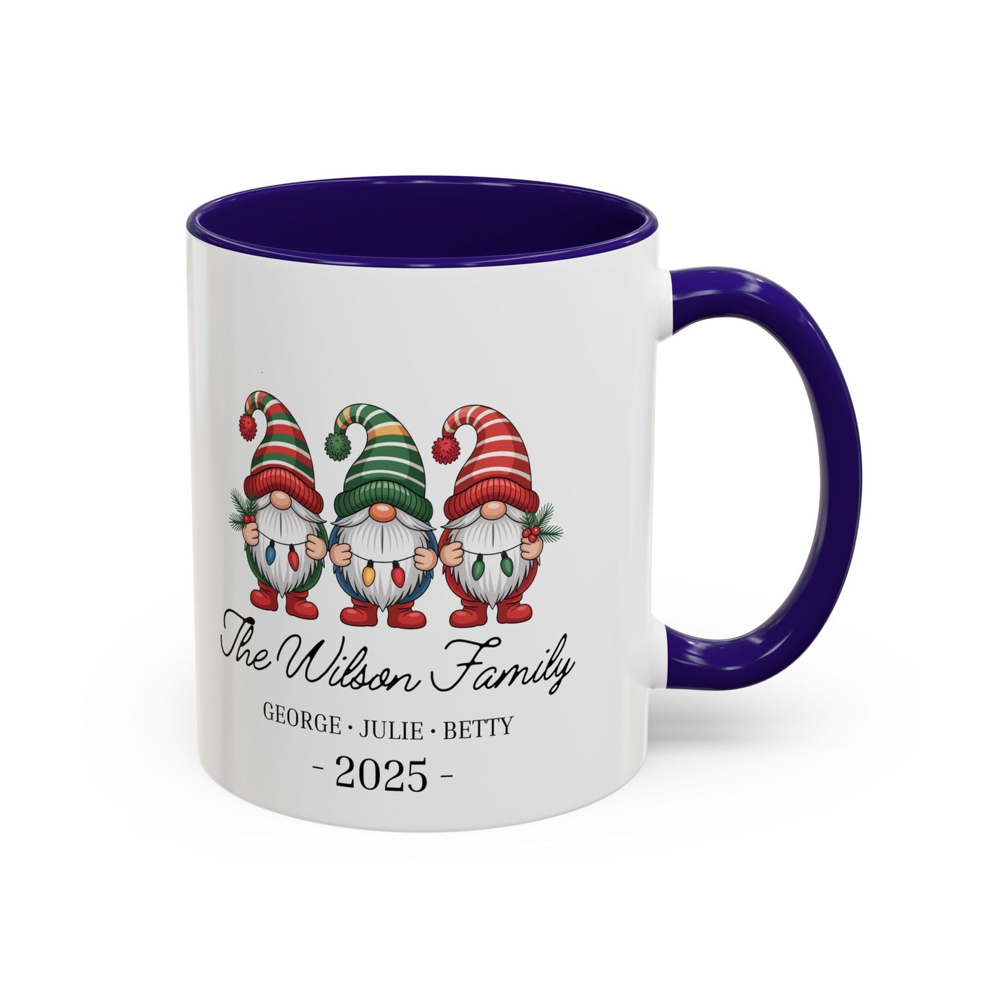 gnome mug, Personalized Family Gnome Christmas Mug, Custom Family Name 2025 Coffee Cup, Cute Holiday Gift for Family, Christmas Gnome Mug Keepsake
