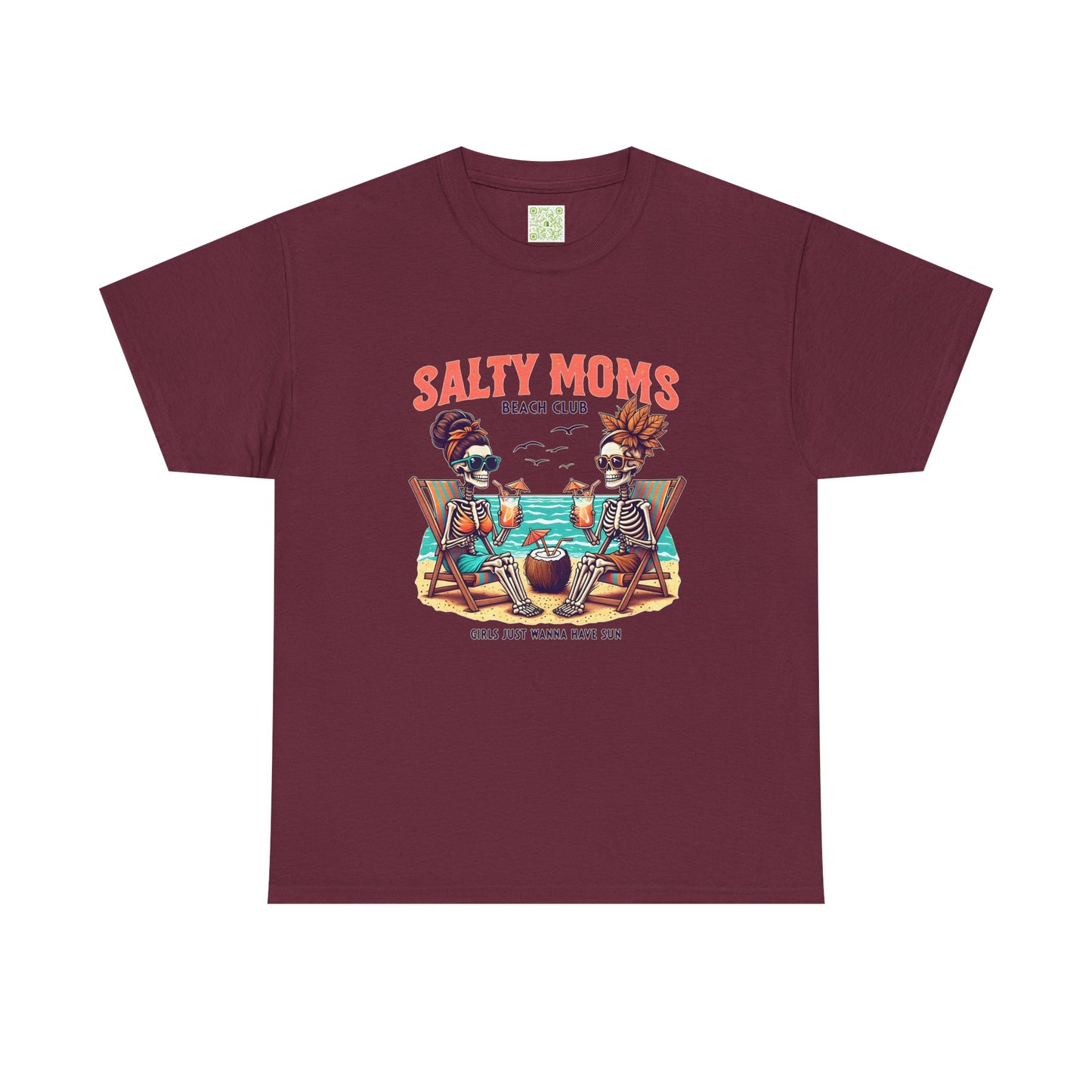 Salty Moms Beach Club Unisex Tee, Summer Fun Shirt, Beach Day Tee, Beachwear Gift, Mom Gift, Graphic Tee