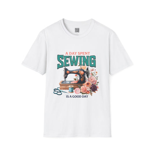 A Day Spent Sewing T-Shirt – Unisex Softstyle Tee for Sewing & Craft Lovers