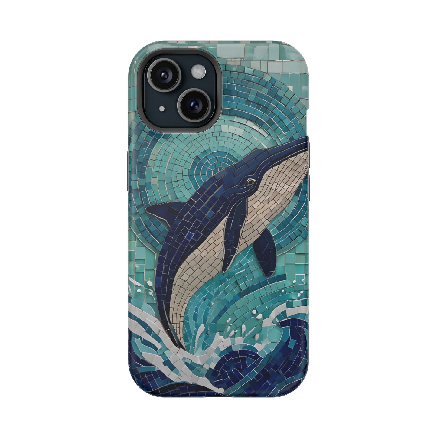 Whale Watching Mosaic iPhone Case, Whale Art, Unique Phone Case, Humpback Whale, Whale Gift, Marine Biology, Whale Watcher