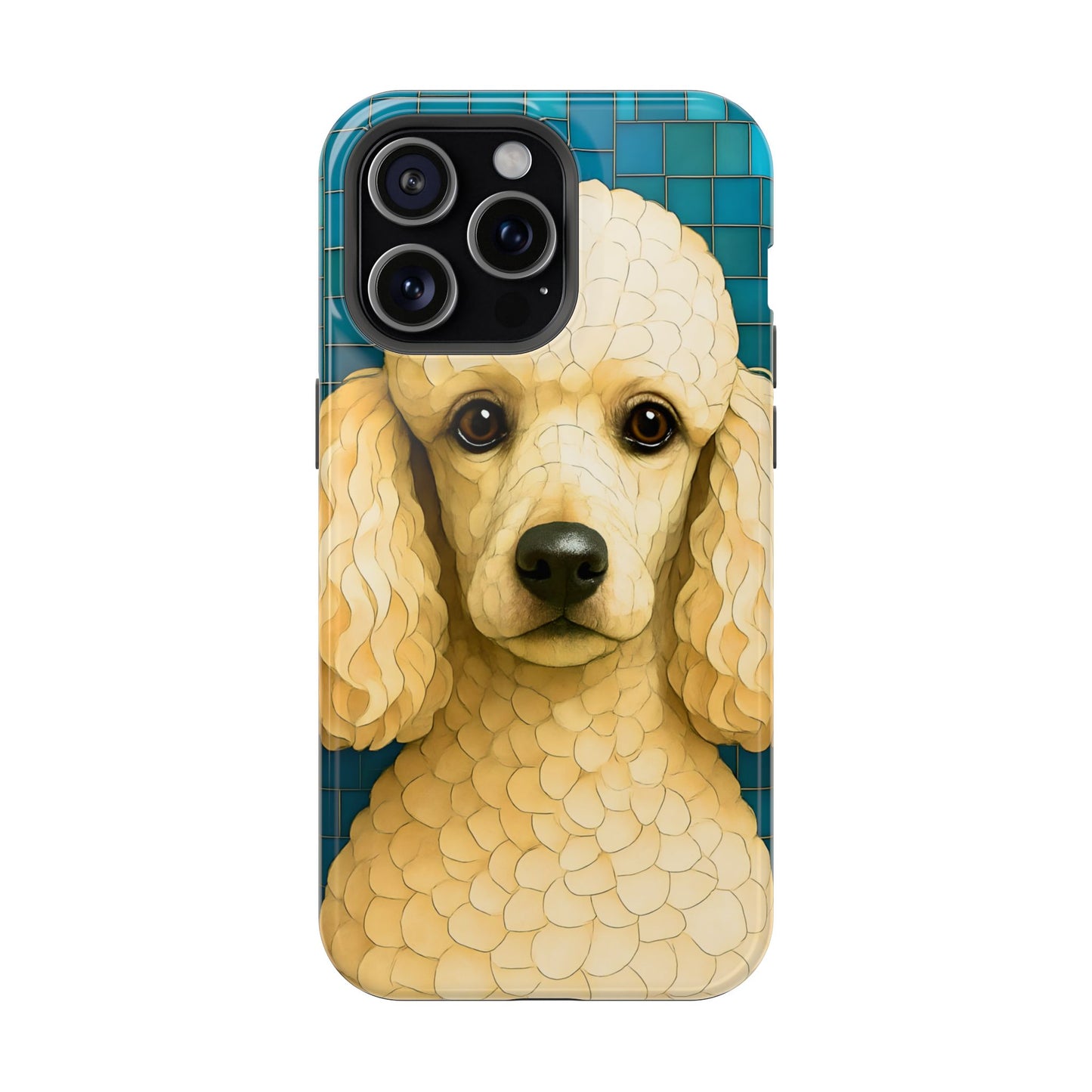 Poodle Mosaic Phone Case, White Poodle Case, Black Poodle Phone Cover, Dog iPhone Case, Dog Lover Gift