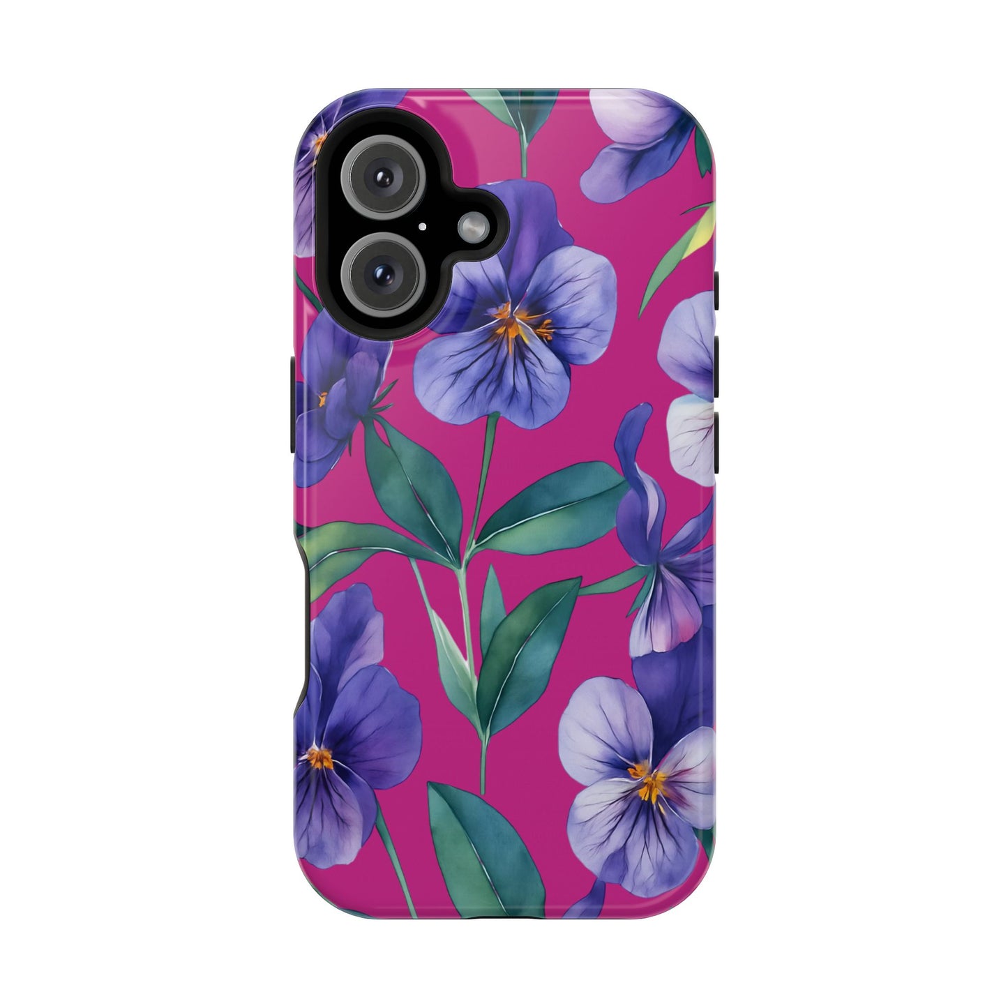 African Violet Floral Magnetic Tough Case, Summer Iphone Case, Wildflower Case, Flower Phone Cover, Stylish Phone Case