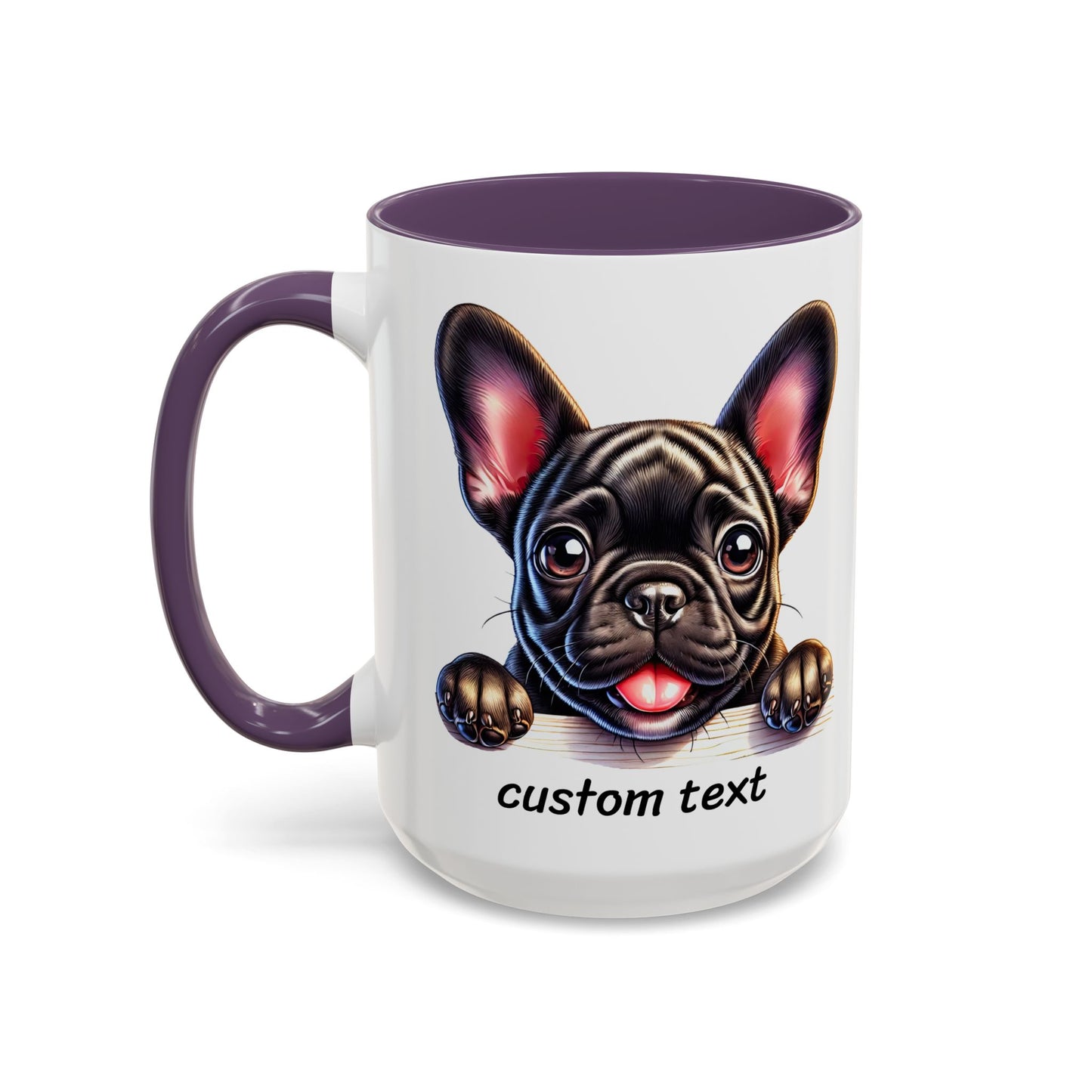Funny Dog Lover French Bulldog Accent Mug - "Dog is Friendly, I am Not"