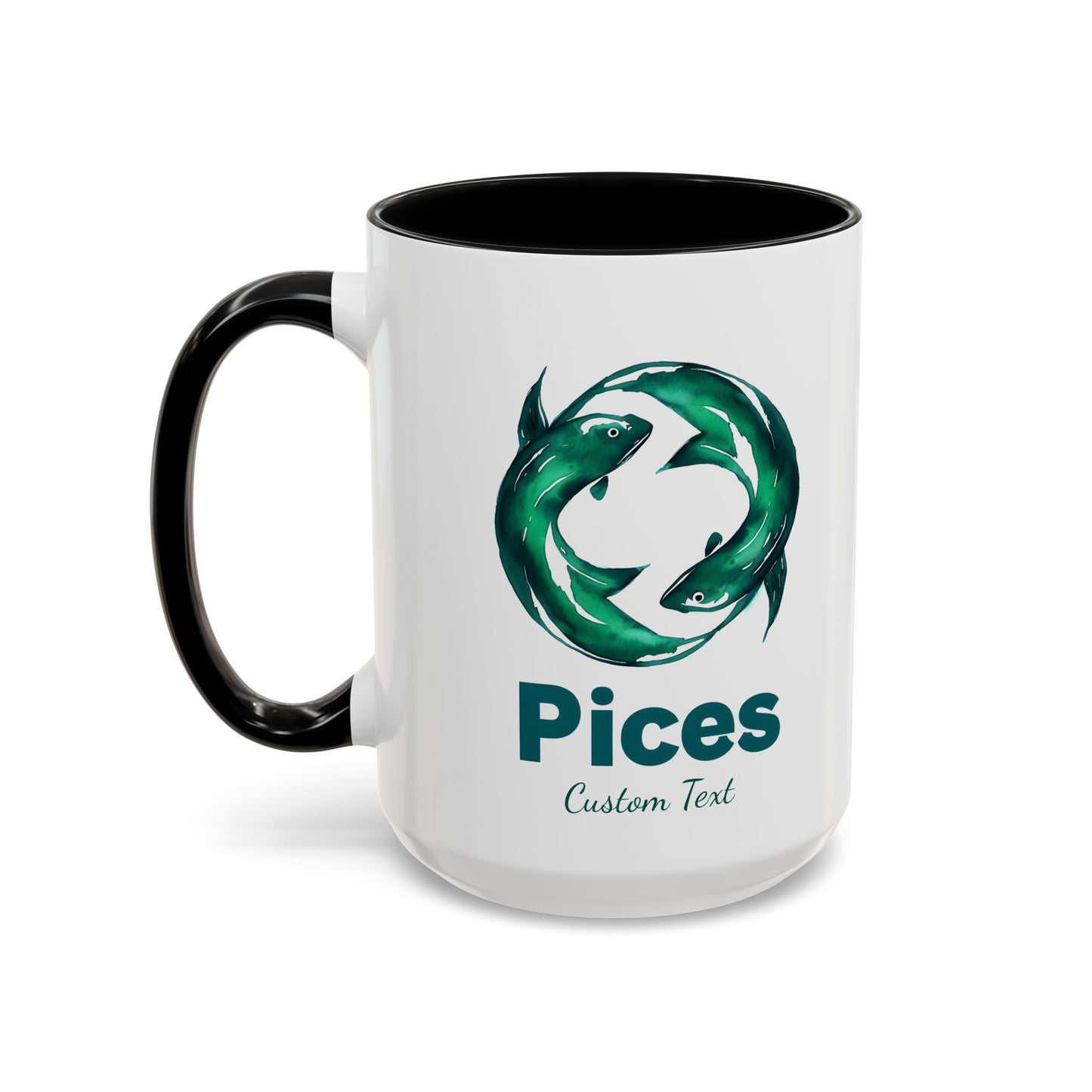 Personalized Pisces Accent Coffee Mug, Zodiac Mug, Astrology Mug, Zodiac Sign Mug, Custom Zodiac Gift, Pisces Birthday Gift