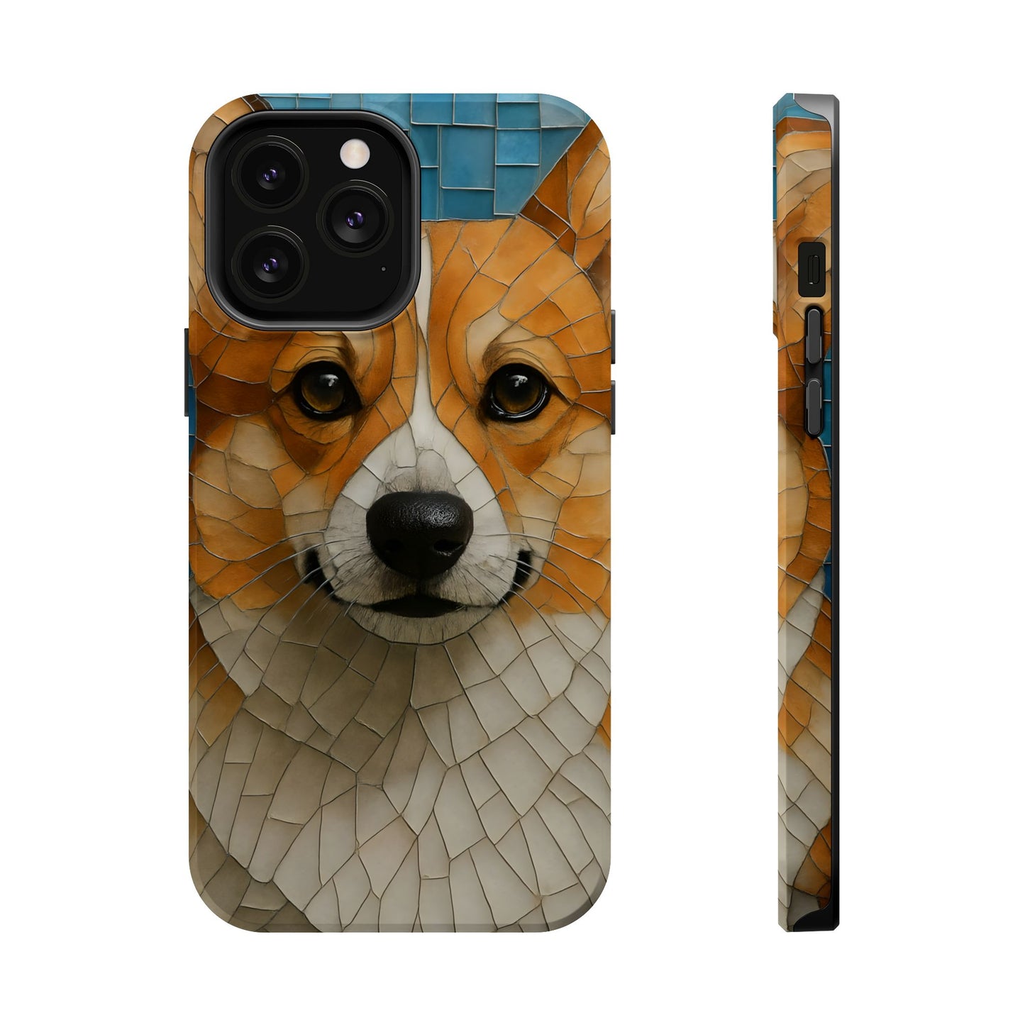 Corgi Mosaic Magnetic Tough Phone Case, Corgi Phone Case, Pembroke Welsh Corgi, Dog iPhone Case, Pet Phone Case