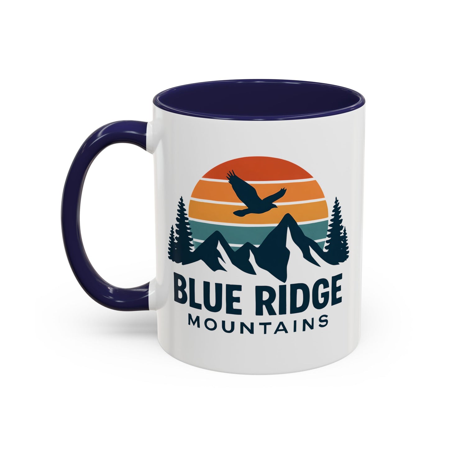 Blue Ridge Mountains Accent Coffee Mug, Appalachian Trail Mug, Smokey Mountains Souvenir, North Carolina Gift, Virginia Gift