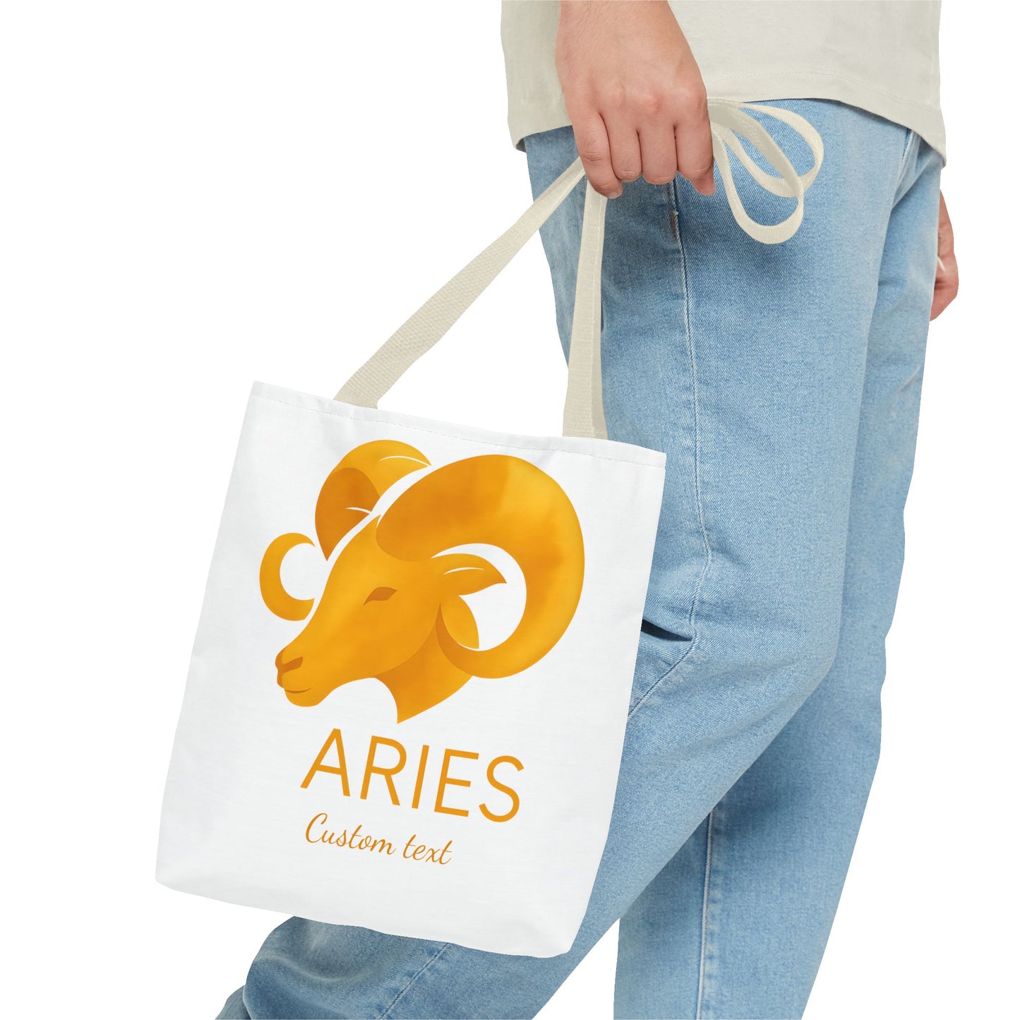 Aries Zodiac Personalized Tote Bag, Artistic Tote Bag, Astrology Bag, Unique Tote Bag, Aries Birthday Gift