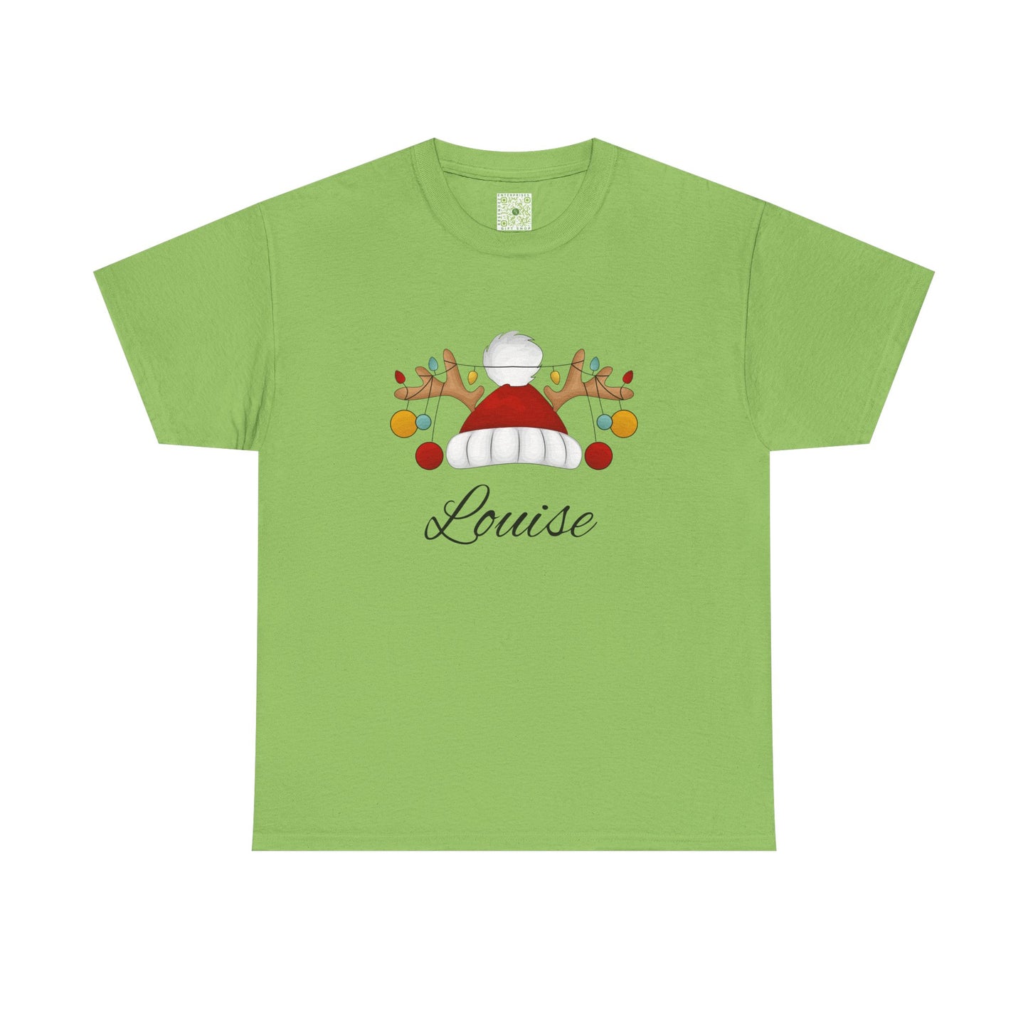 Santa Hat, Personalized Shirt, Reindeer Lights Christmas Shirt, Funny Holiday Tee, Matching Family Christmas Outfit, 2025 Gift