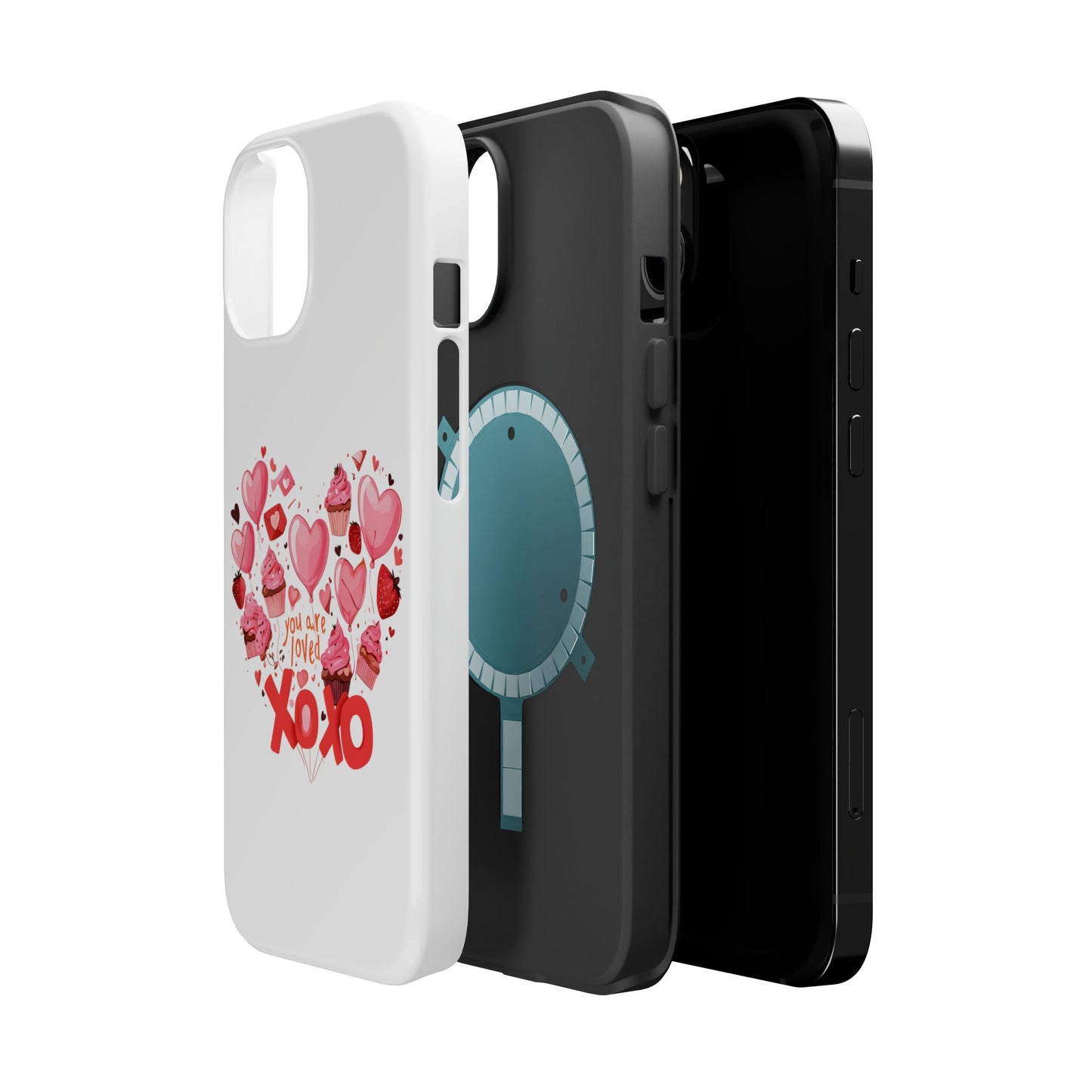 Valentine's Day Magnetic Tough Cases, Cute Phone Cover, Gift for Her, Love Heart Design, Personalizable Tech Accessory