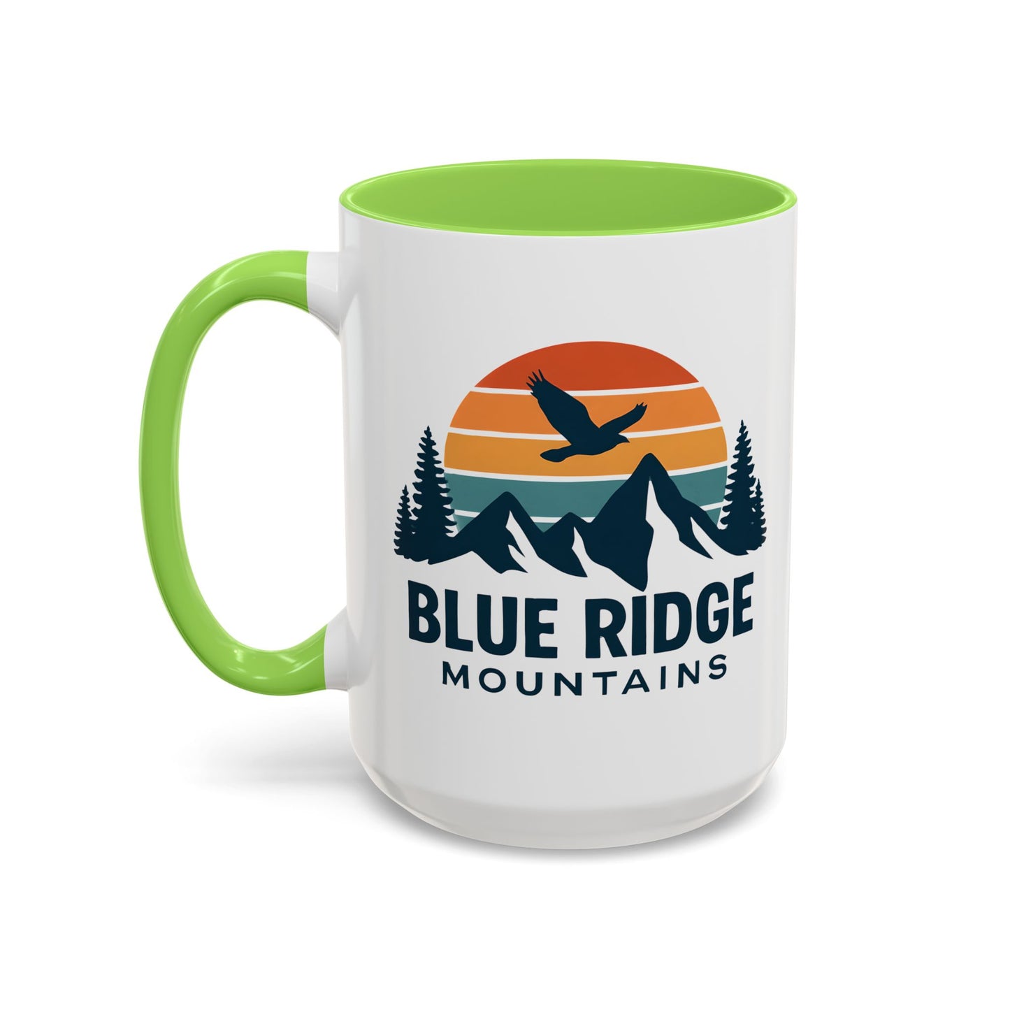 Blue Ridge Mountains, One Happy Camper, Accent Coffee Mug, Blueridge Mug, Blue Ridge Parkway, Camping Coffee Mug, Camping Gift