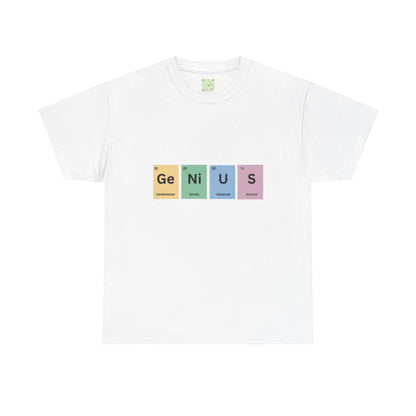 Genius Periodic Table Tee, Chemistry T-shirt, Periodic Table Shirt, Science Lover, Nerdy T-shirt, Funny Science Shirt