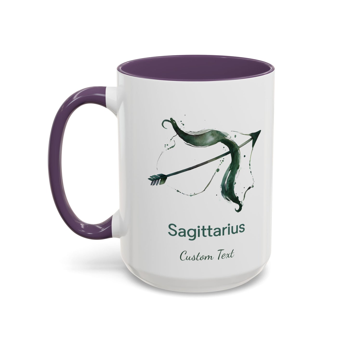 Personalized Sagittarius Accent Coffee Mug, Zodiac Mug, Astrology Mug, Custom Zodiac Gift, Birth Month, Sagittarius Zodiac Sign